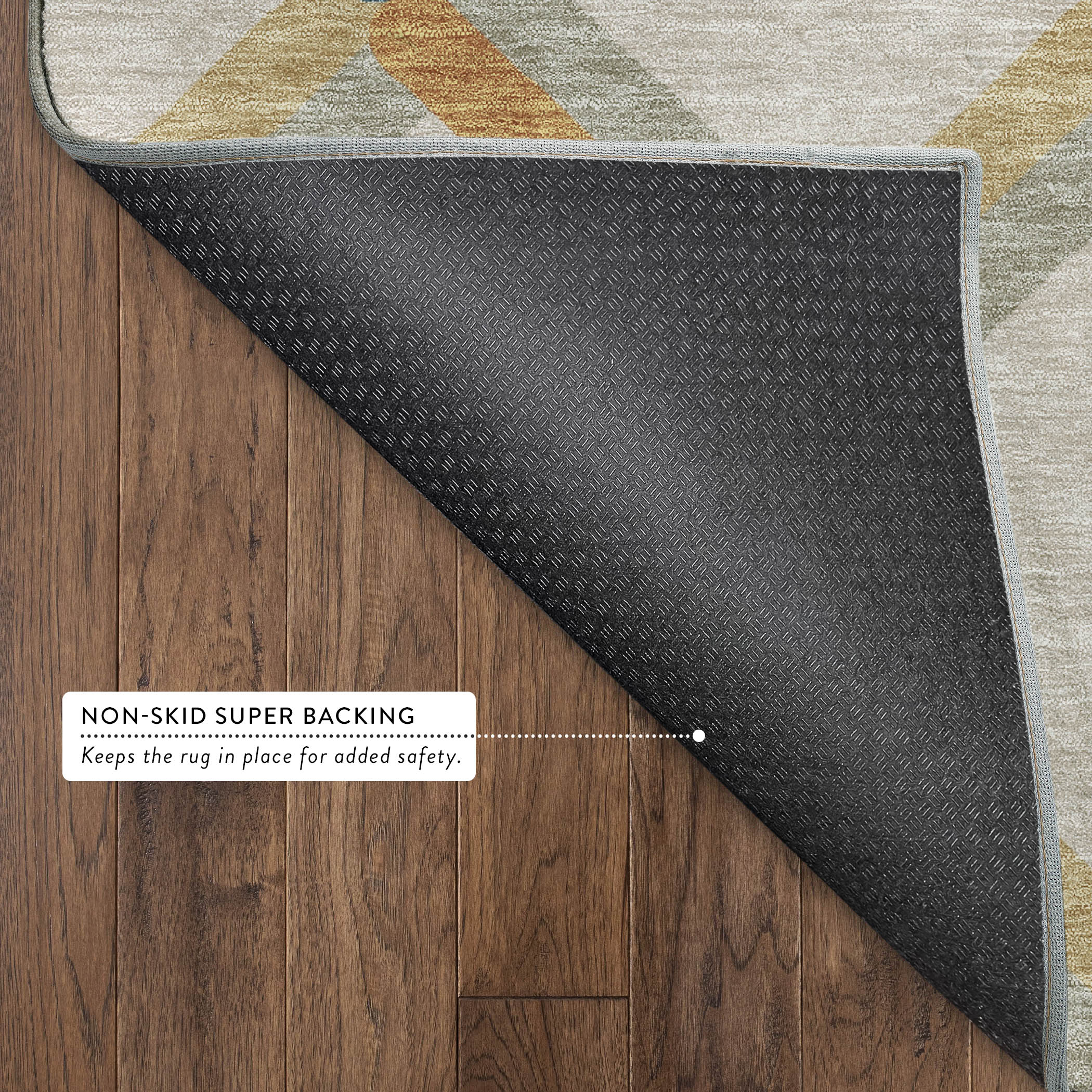 Ghent Machine Washable Transitional Beige Brown Rug 1'8" x 2'6" #shape_Rectangle