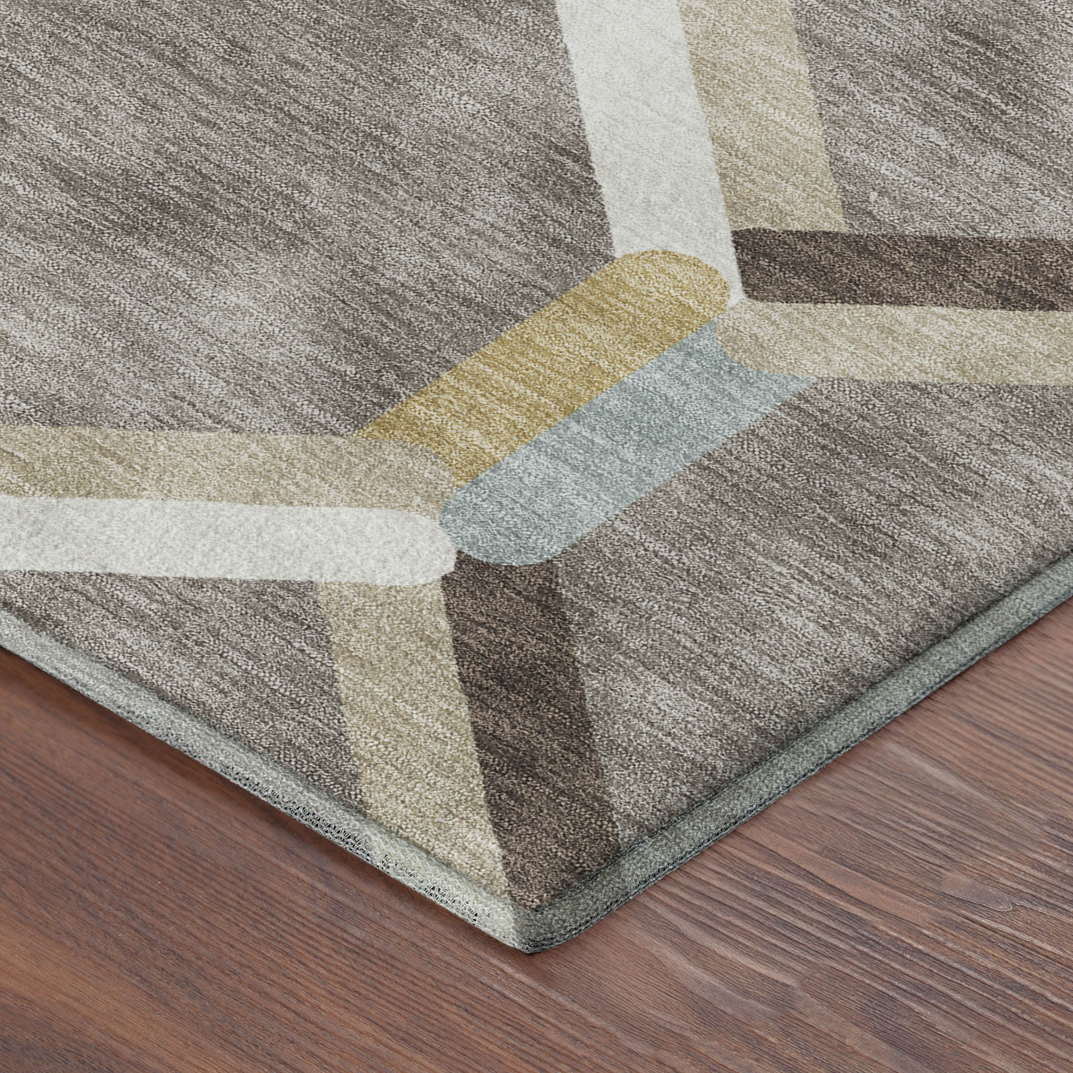 Ghent Machine Washable Transitional Brown Rug 1'8" x 2'6" #shape_Rectangle