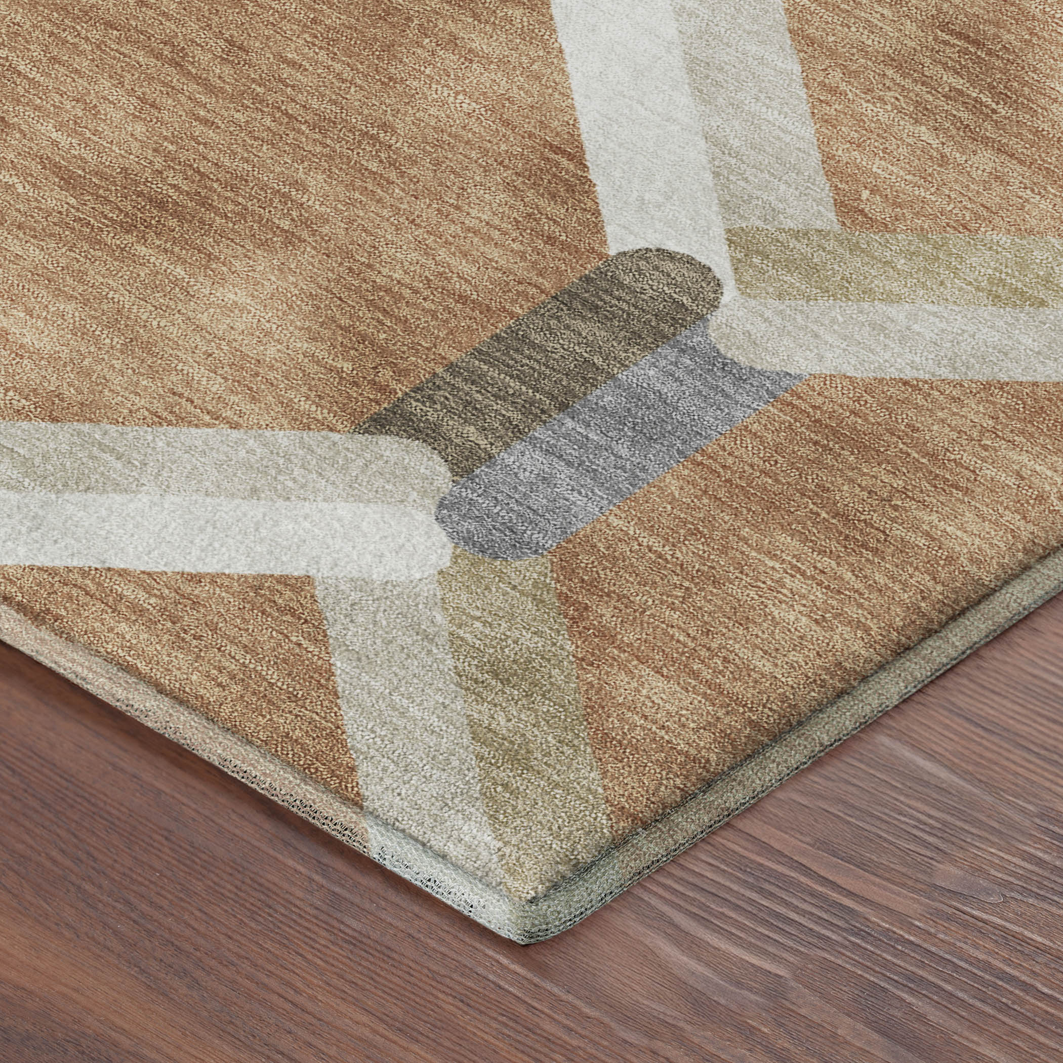 Ghent Machine Washable Transitional Copper Orange Rug 1'8" x 2'6" #shape_Rectangle