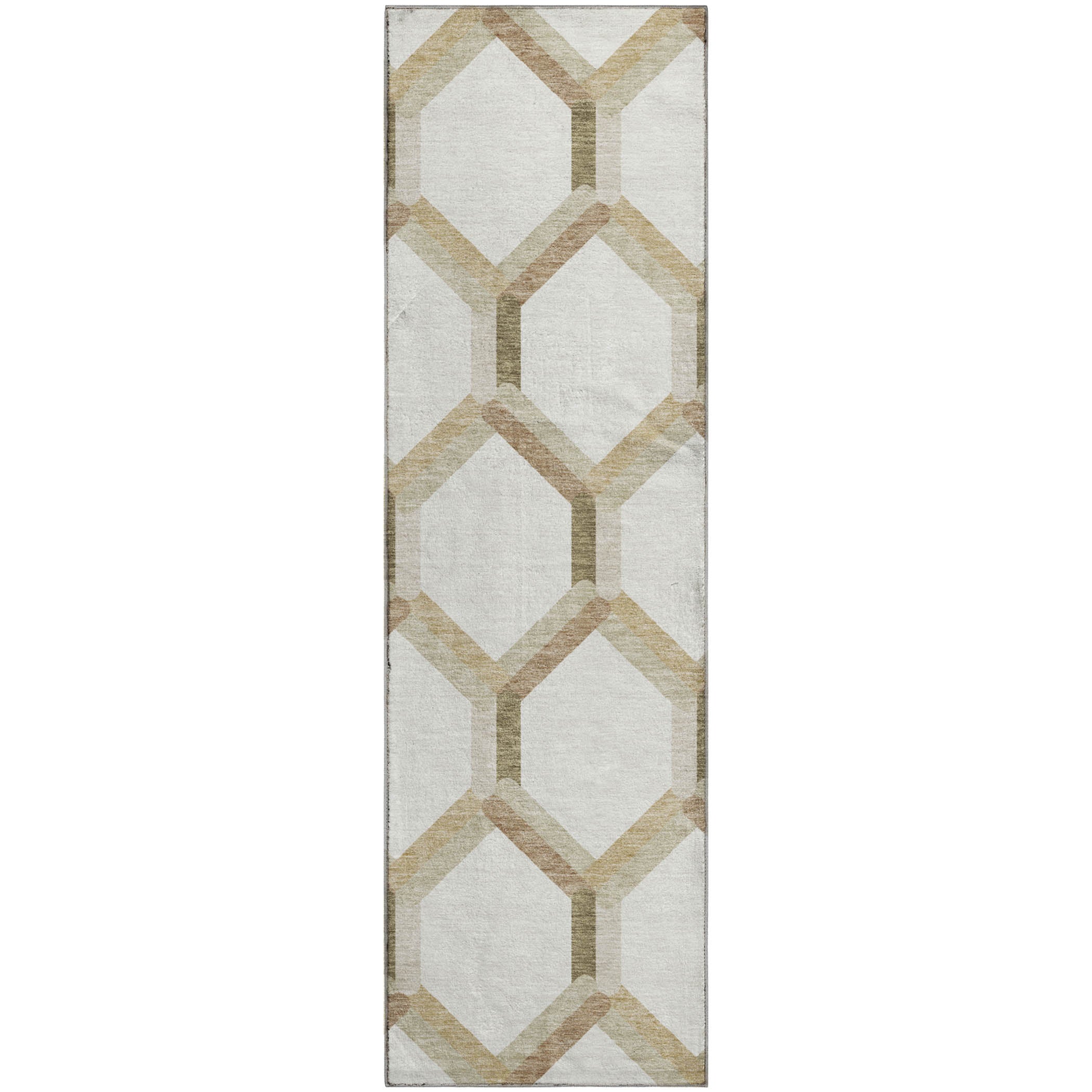 Ghent Machine Washable Transitional Ivory Rug 2'3" x 7'6" #shape_Runner