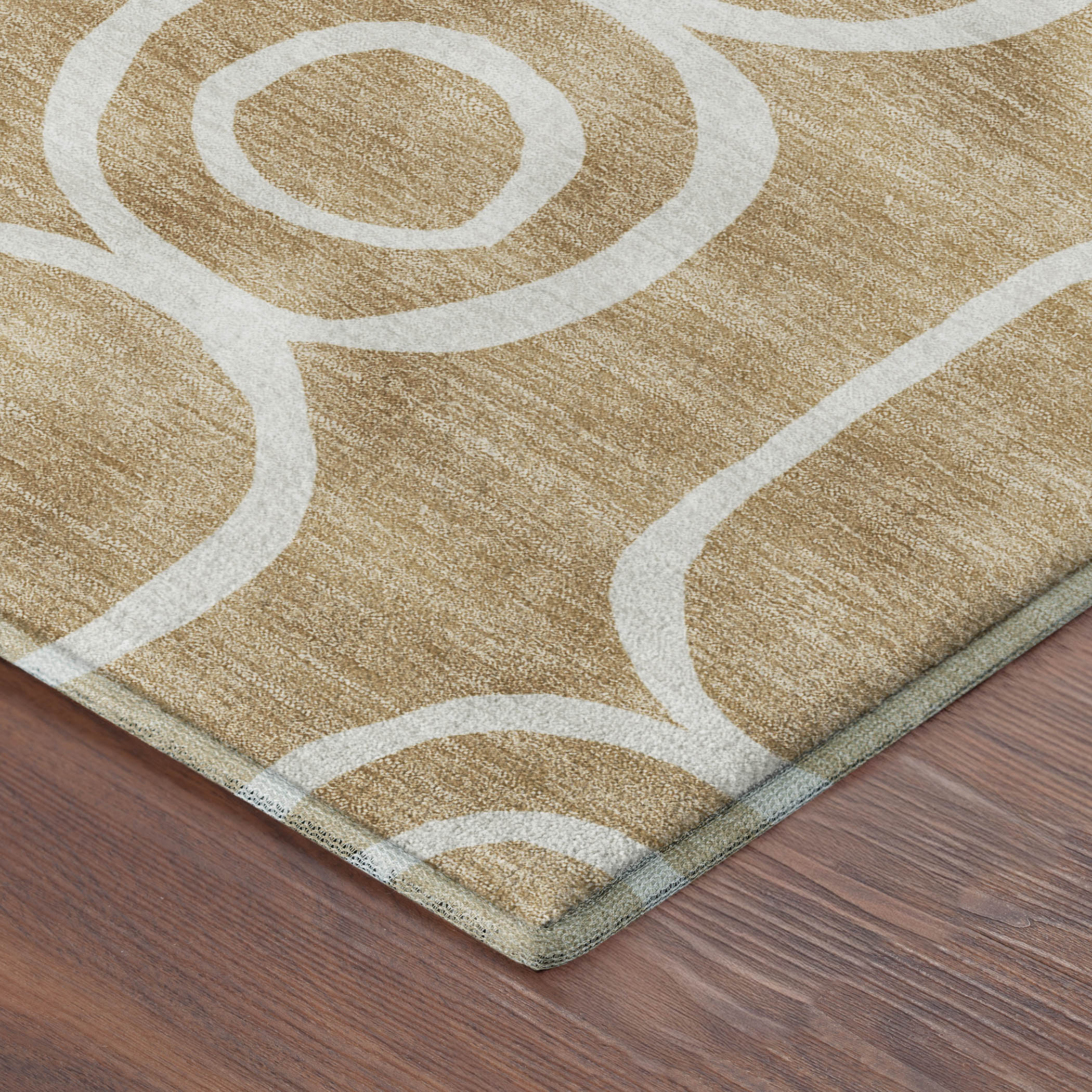Mdina Machine Washable Transitional Gold Rug 1'8" x 2'6" #shape_Rectangle