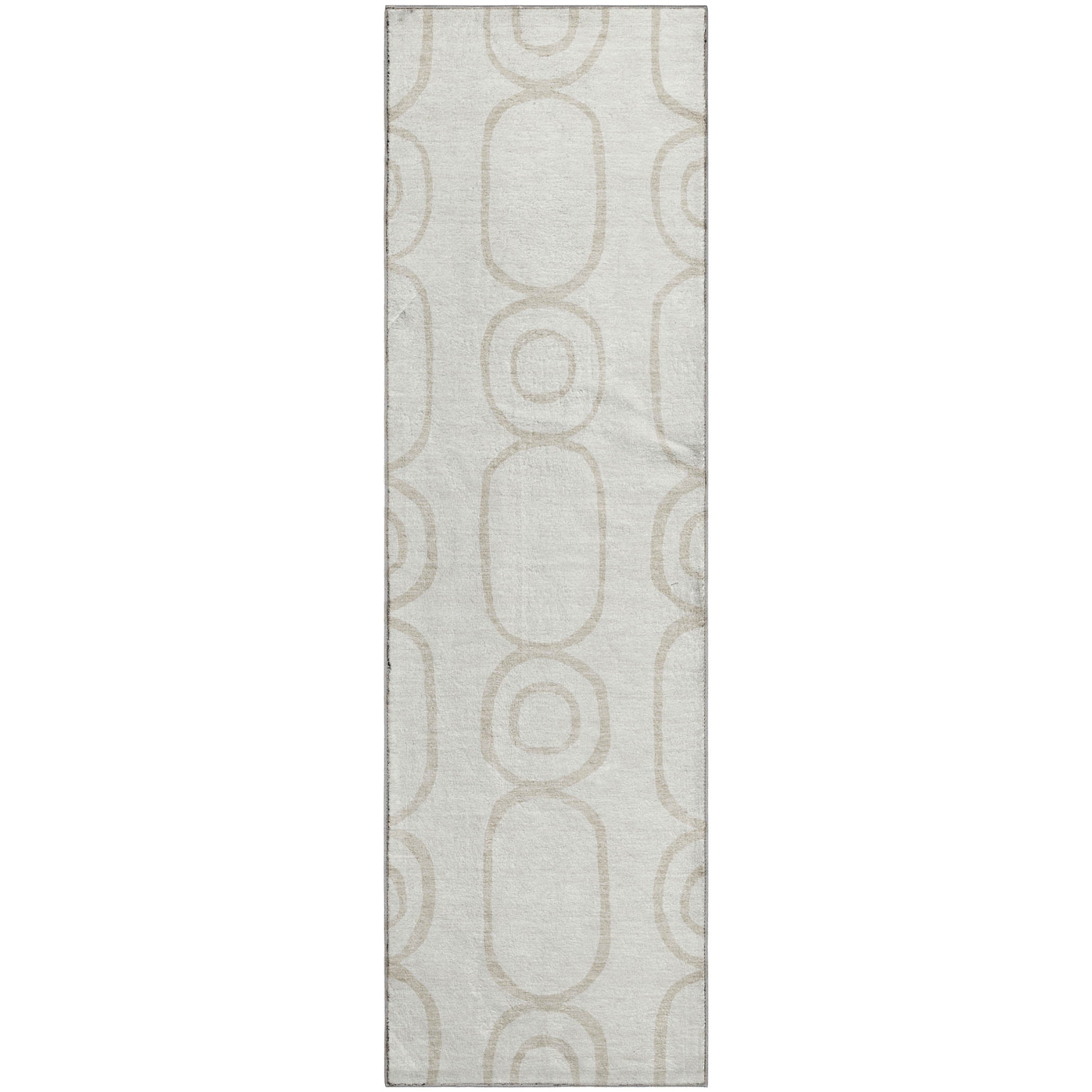 Mdina Machine Washable Transitional Ivory Rug 2'3" x 7'6" #shape_Runner