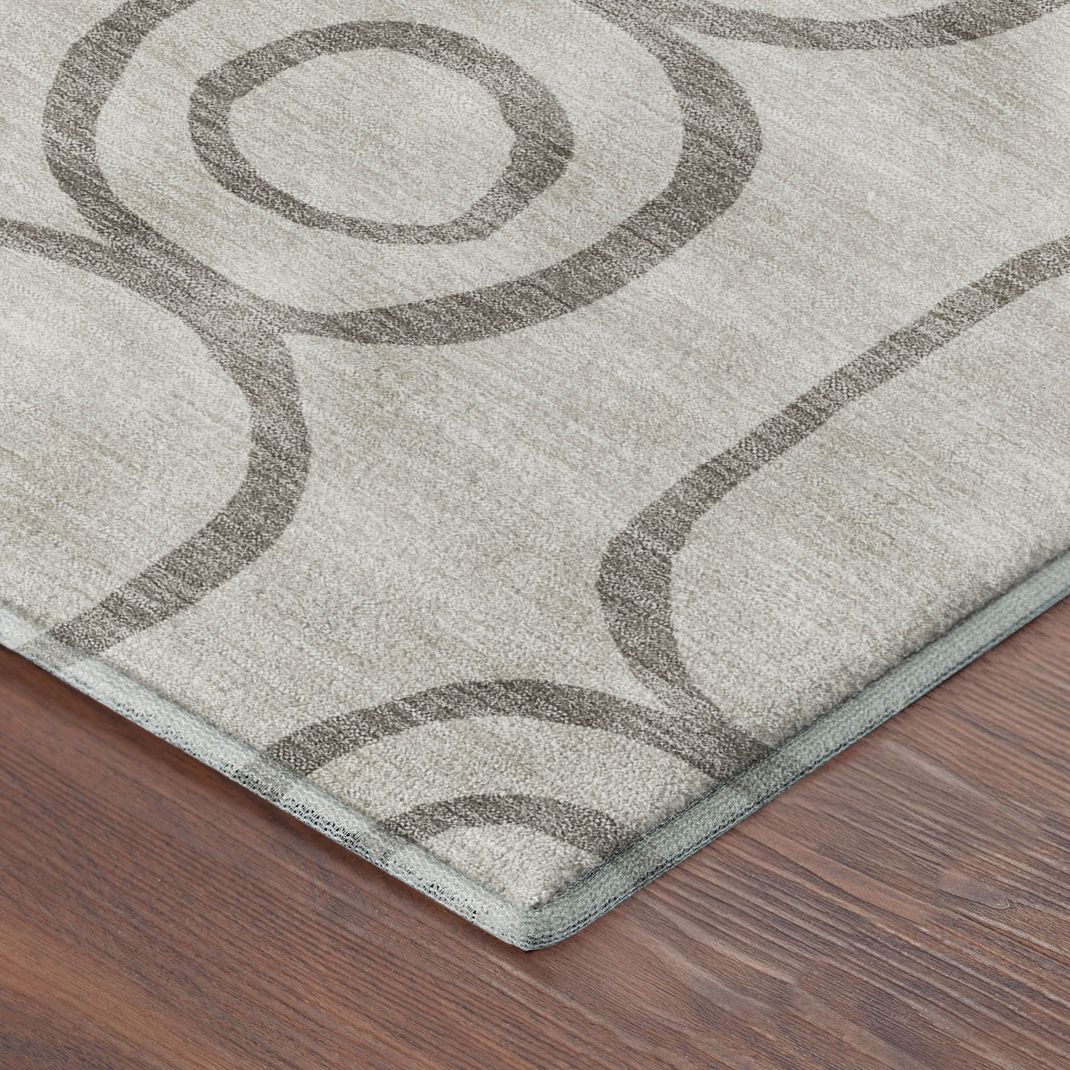 Mdina Machine Washable Transitional Taupe Brown Rug 1'8" x 2'6" #shape_Rectangle