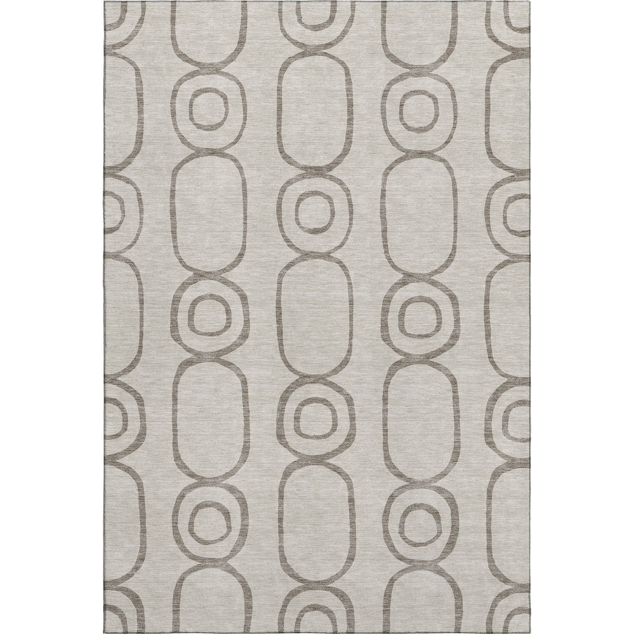 Mdina Machine Washable Transitional Taupe Brown Rug 3' x 5' #shape_Rectangle