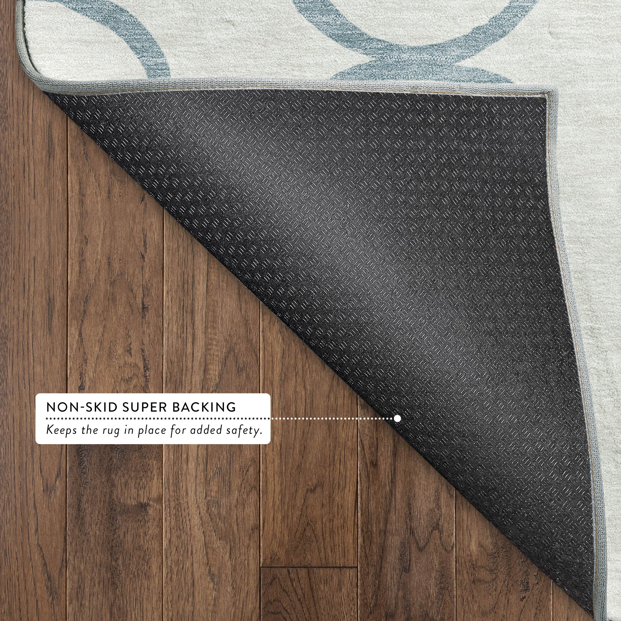 Mdina Machine Washable Transitional Teal Rug 1'8" x 2'6" #shape_Rectangle