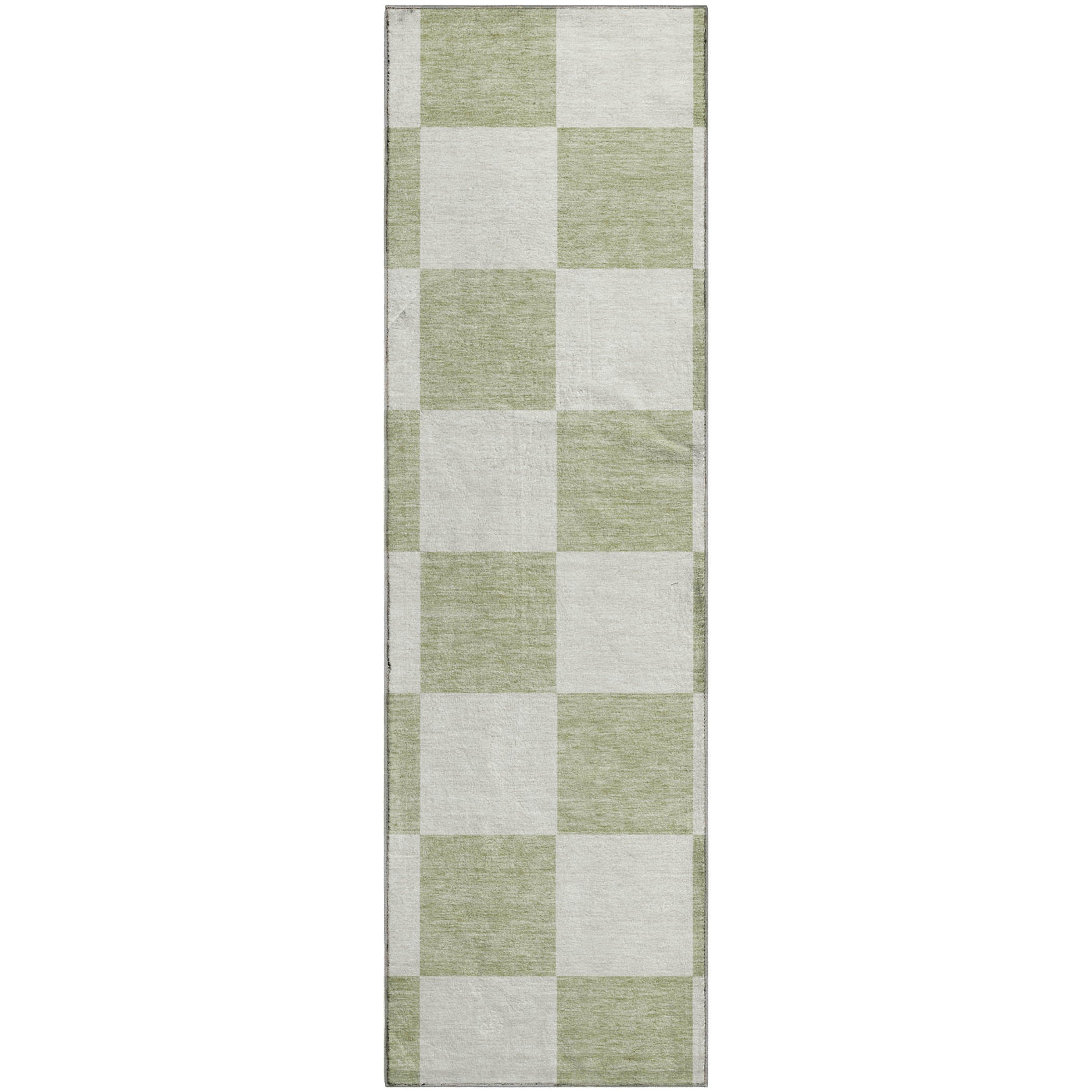 Budapest Machine Washable Transitional Aloe Green Rug 2'3" x 7'6" #shape_Runner