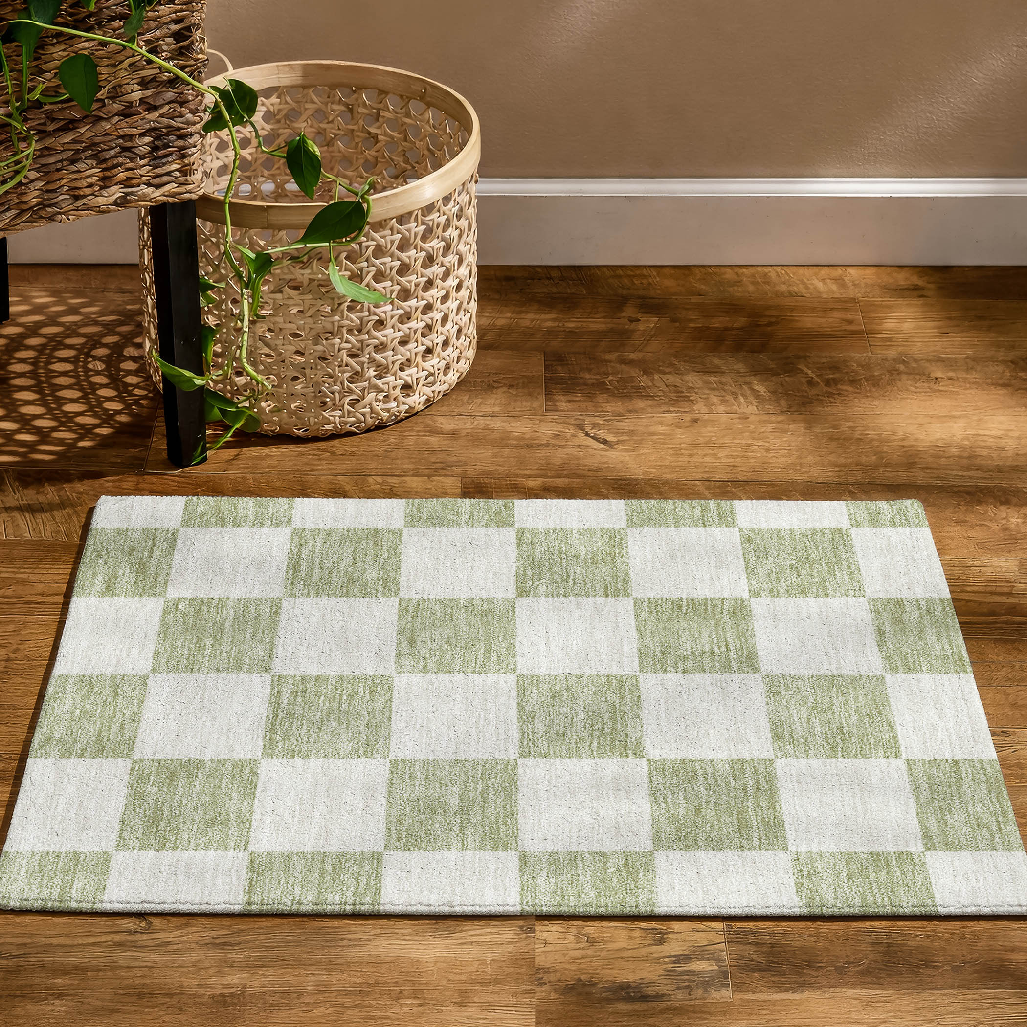 Budapest Machine Washable Transitional Aloe Green Rug 1'8" x 2'6" #shape_Rectangle