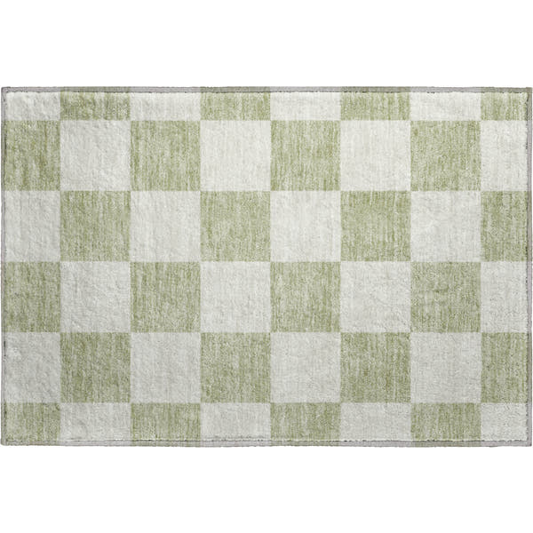 Budapest Machine Washable Transitional Aloe Green Rug 1'8" x 2'6"