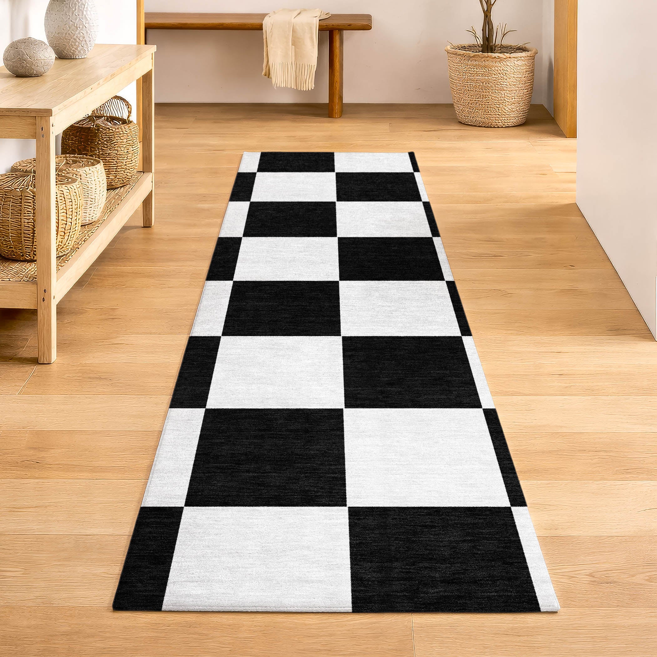 Budapest Machine Washable Transitional Black Rug 2'3" x 7'6" #shape_Runner