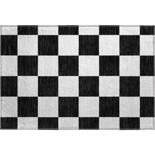 Budapest Machine Washable Transitional Black Rug 1'8" x 2'6"