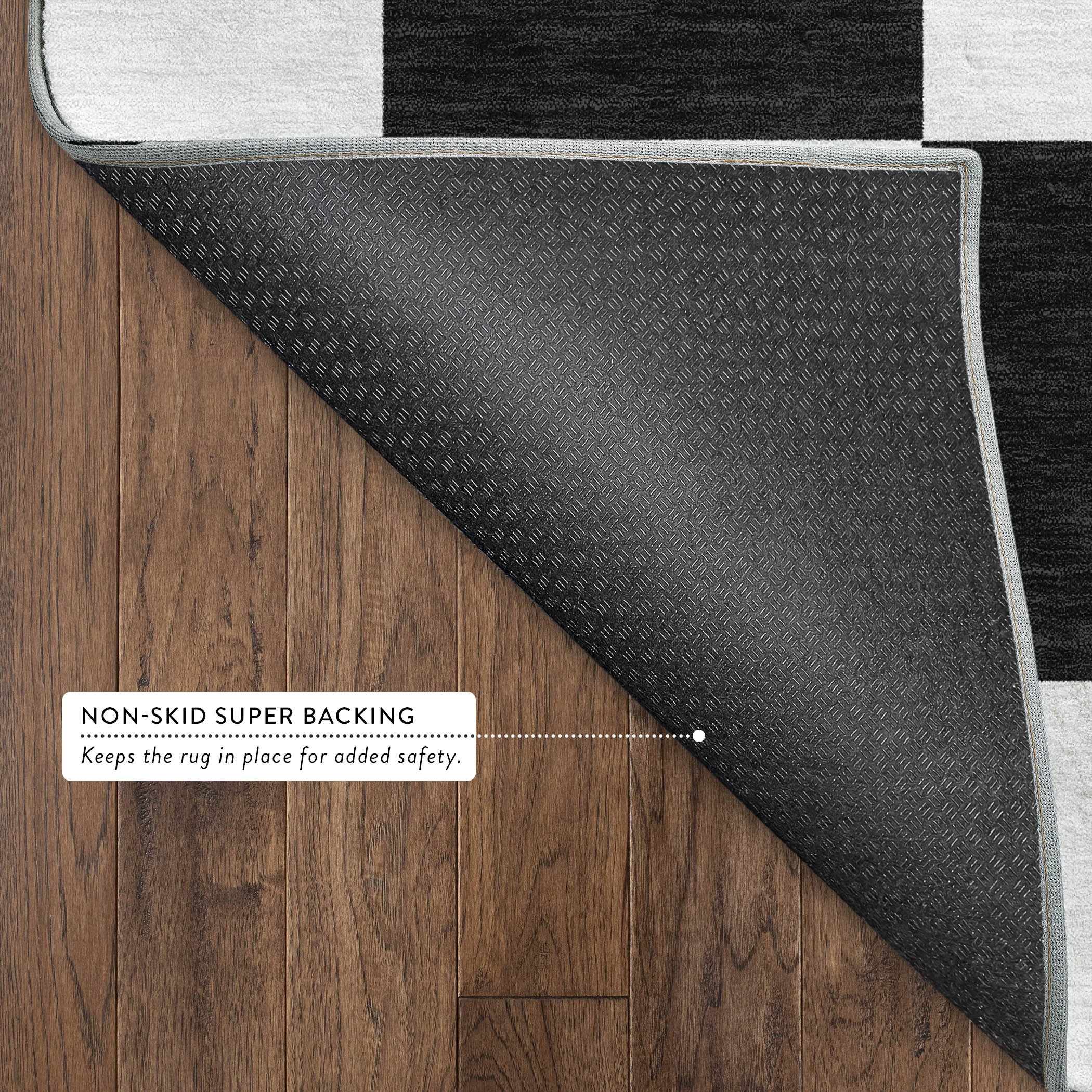 Budapest Machine Washable Transitional Black Rug 1'8" x 2'6" #shape_Rectangle
