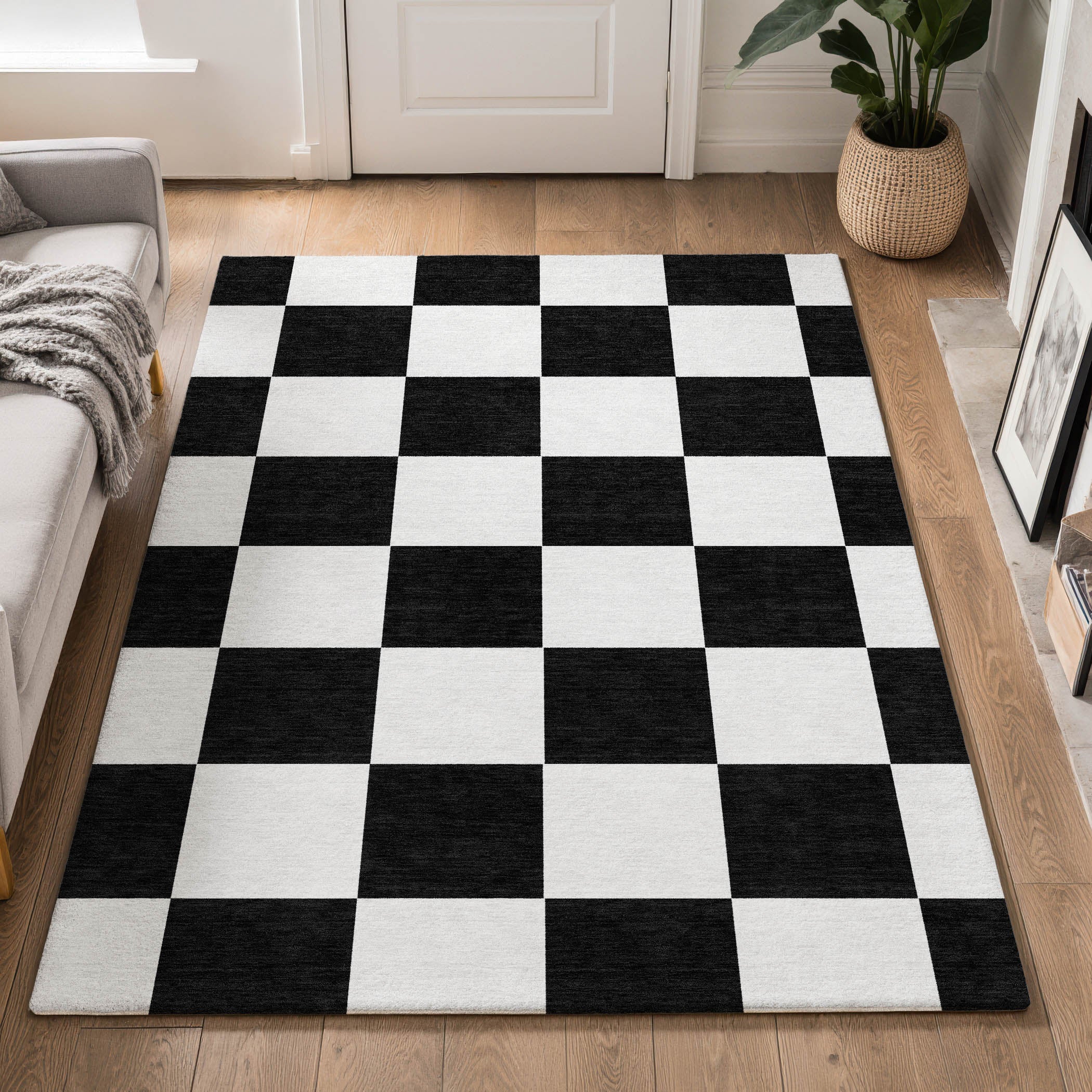 Budapest Machine Washable Transitional Black Rug 3' x 5' #shape_Rectangle
