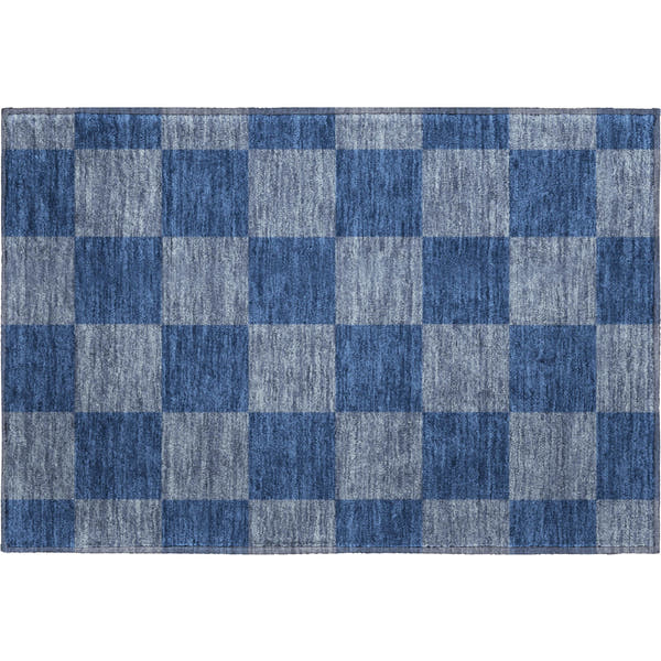 Budapest Machine Washable Transitional Blue Rug 1'8" x 2'6"