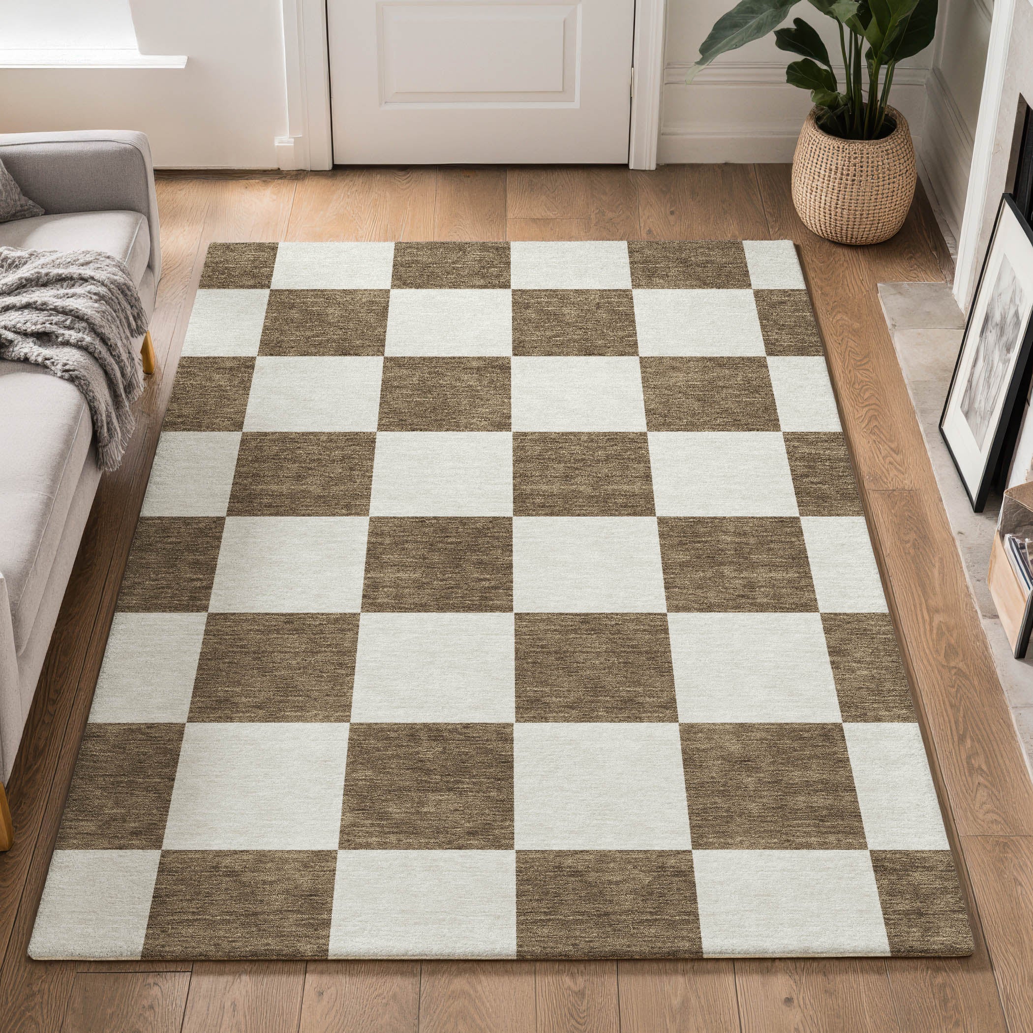 Budapest Machine Washable Transitional Chocolate Brown Rug 3' x 5' #shape_Rectangle