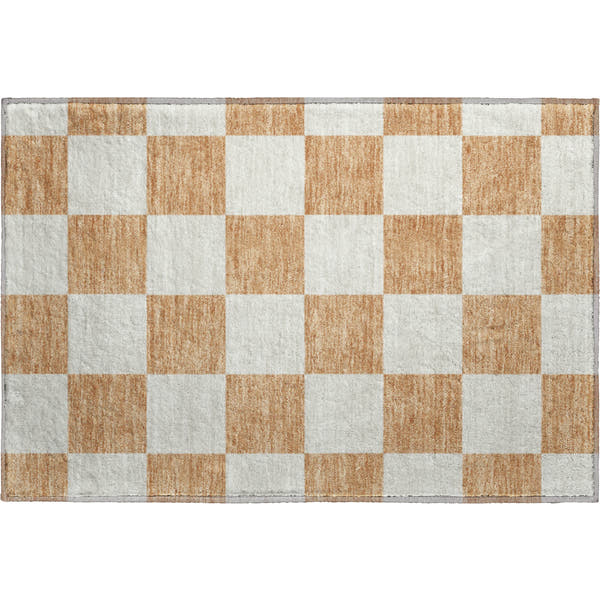 Budapest Machine Washable Transitional Copper Orange Rug 1'8" x 2'6"