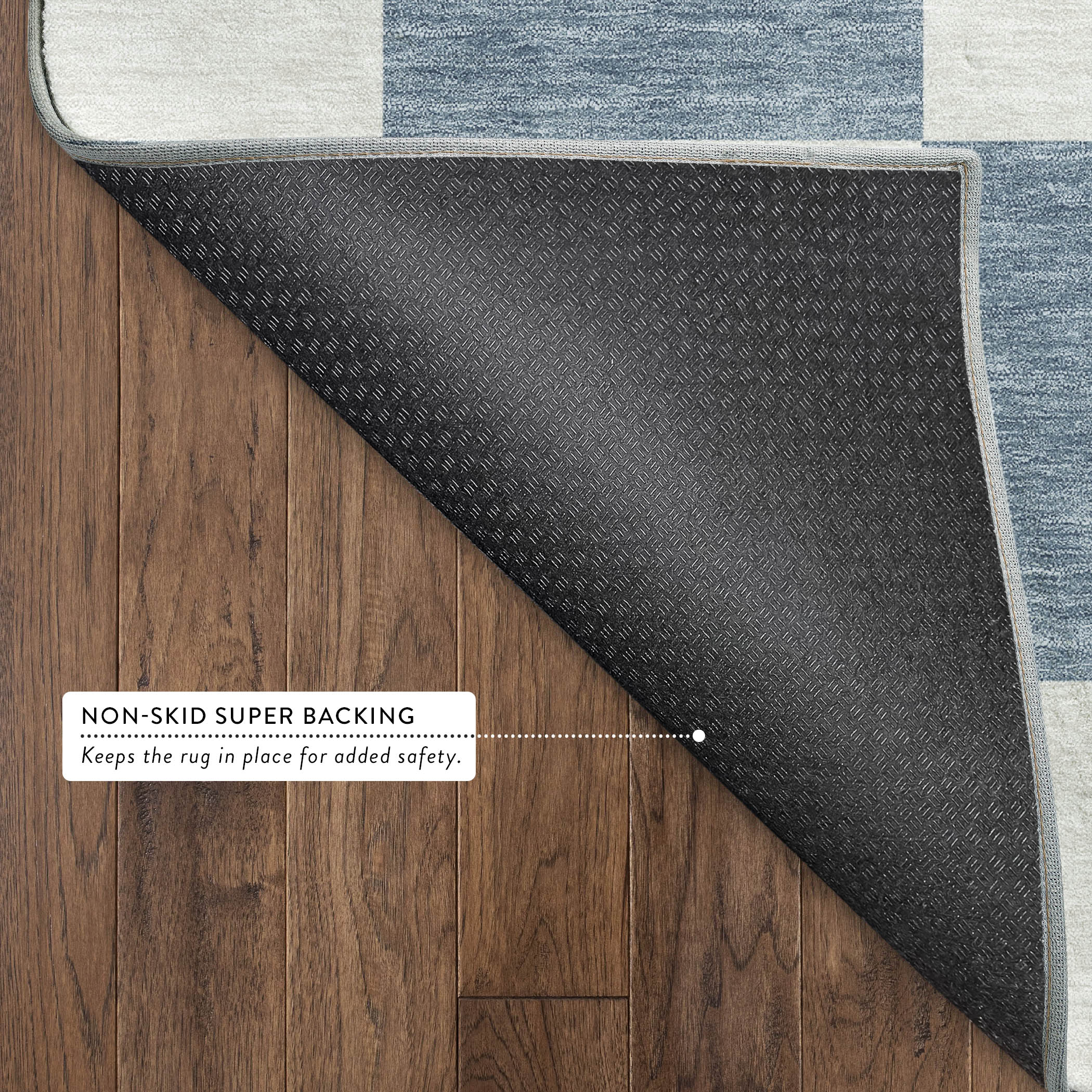 Budapest Machine Washable Transitional Denim Blue Rug 1'8" x 2'6" #shape_Rectangle