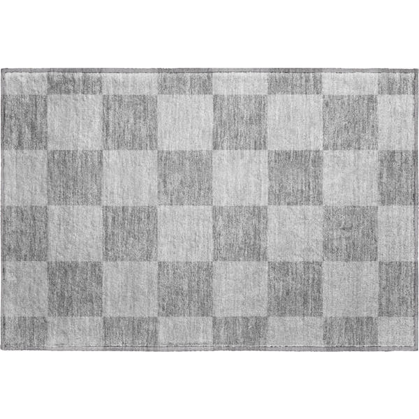 Budapest Machine Washable Transitional Gray Rug 1'8" x 2'6"