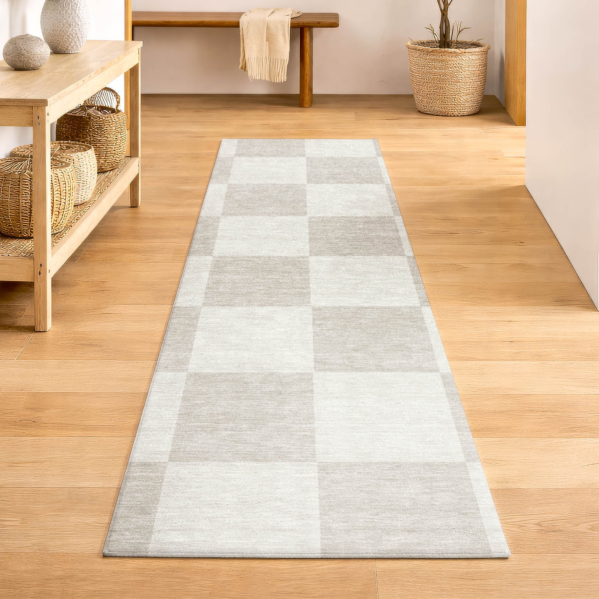 Budapest Machine Washable Transitional Ivory Rug 2'3" x 7'6" #shape_Runner