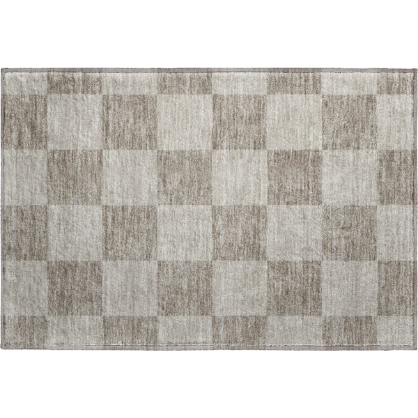Budapest Machine Washable Transitional Khaki Brown Rug 1'8" x 2'6"