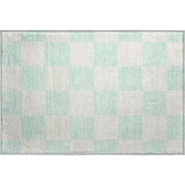 Budapest Machine Washable Transitional Mint Green Rug 1'8" x 2'6"