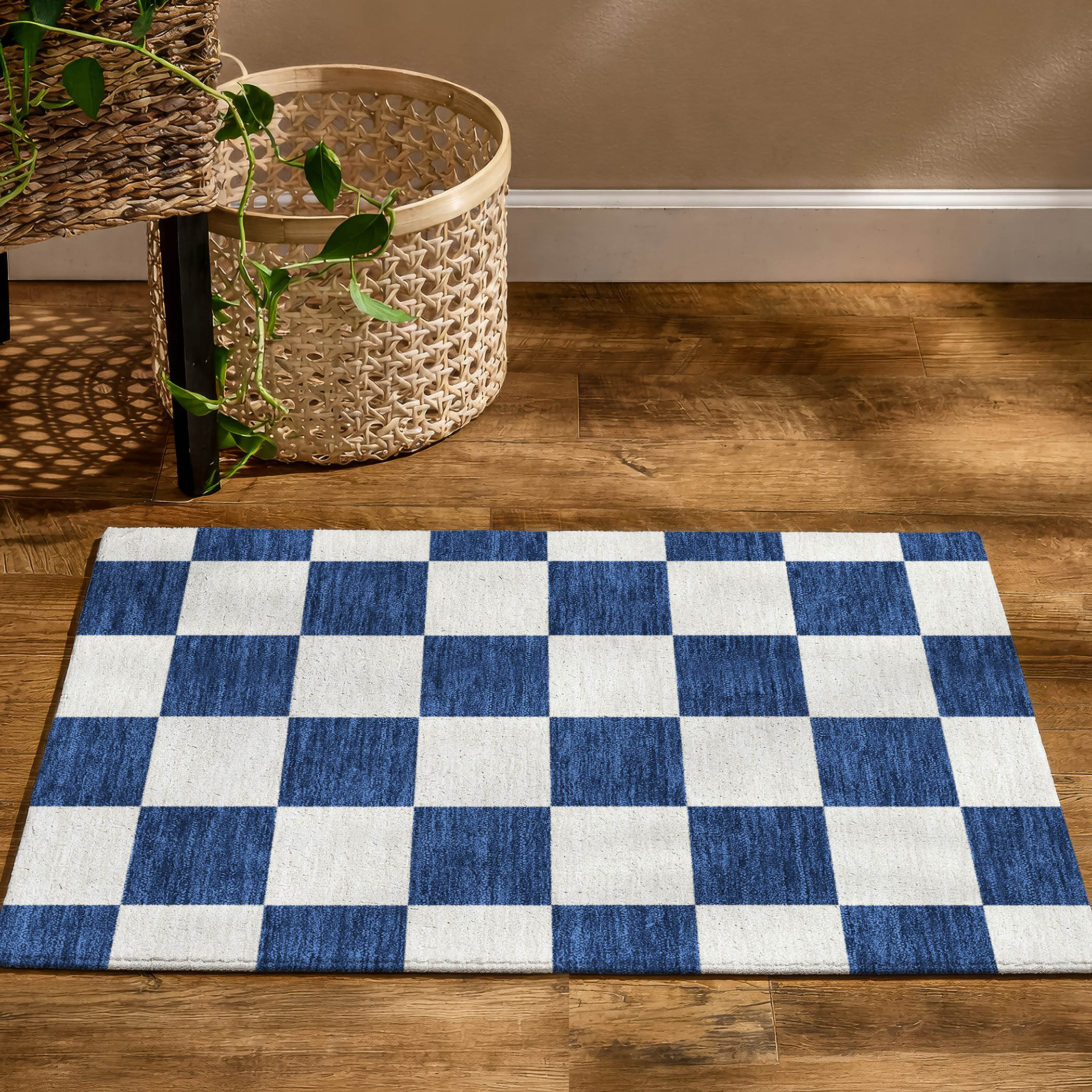 Budapest Machine Washable Transitional Navy Blue Rug 1'8" x 2'6" #shape_Rectangle