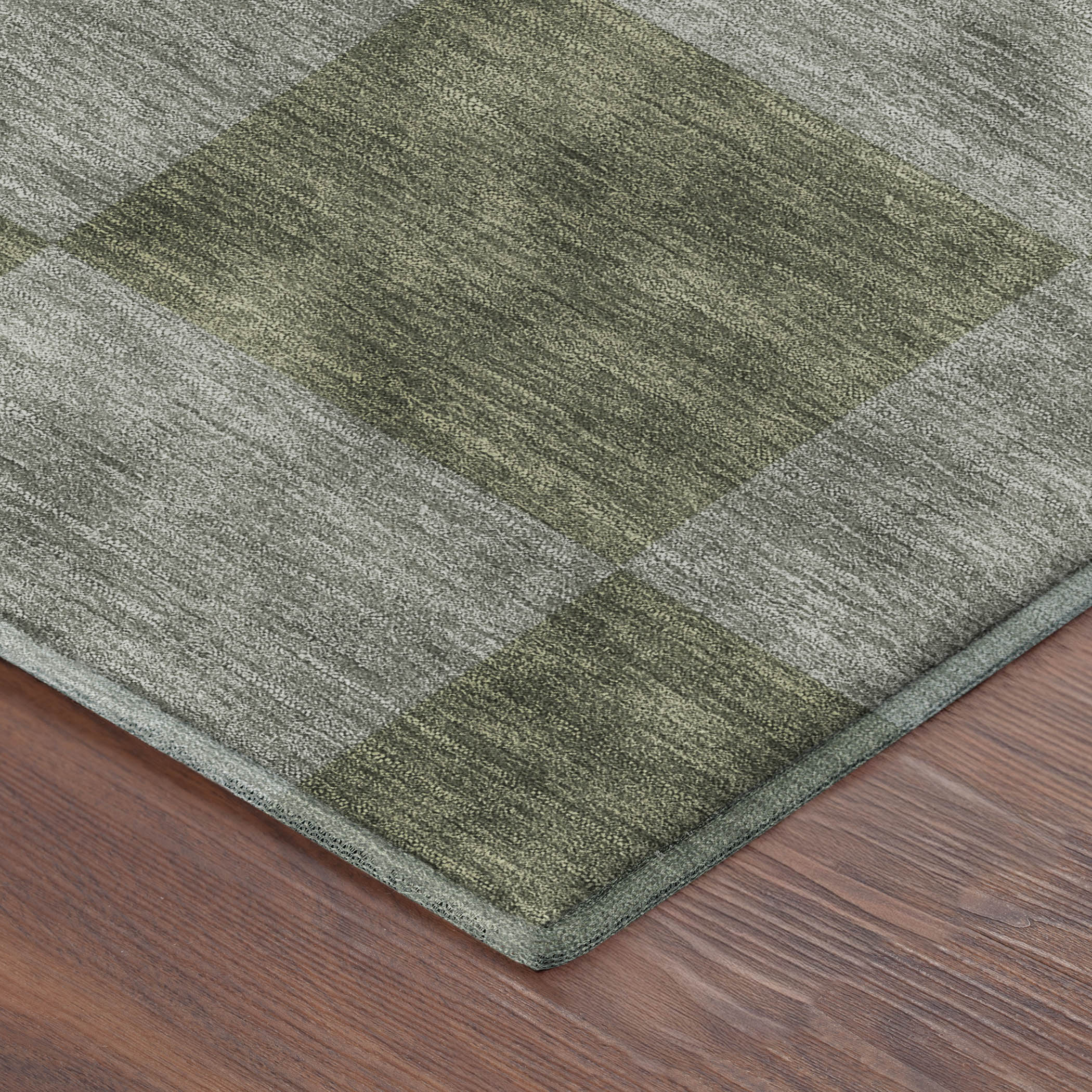 Budapest Machine Washable Transitional Olive Green Rug 1'8" x 2'6" #shape_Rectangle