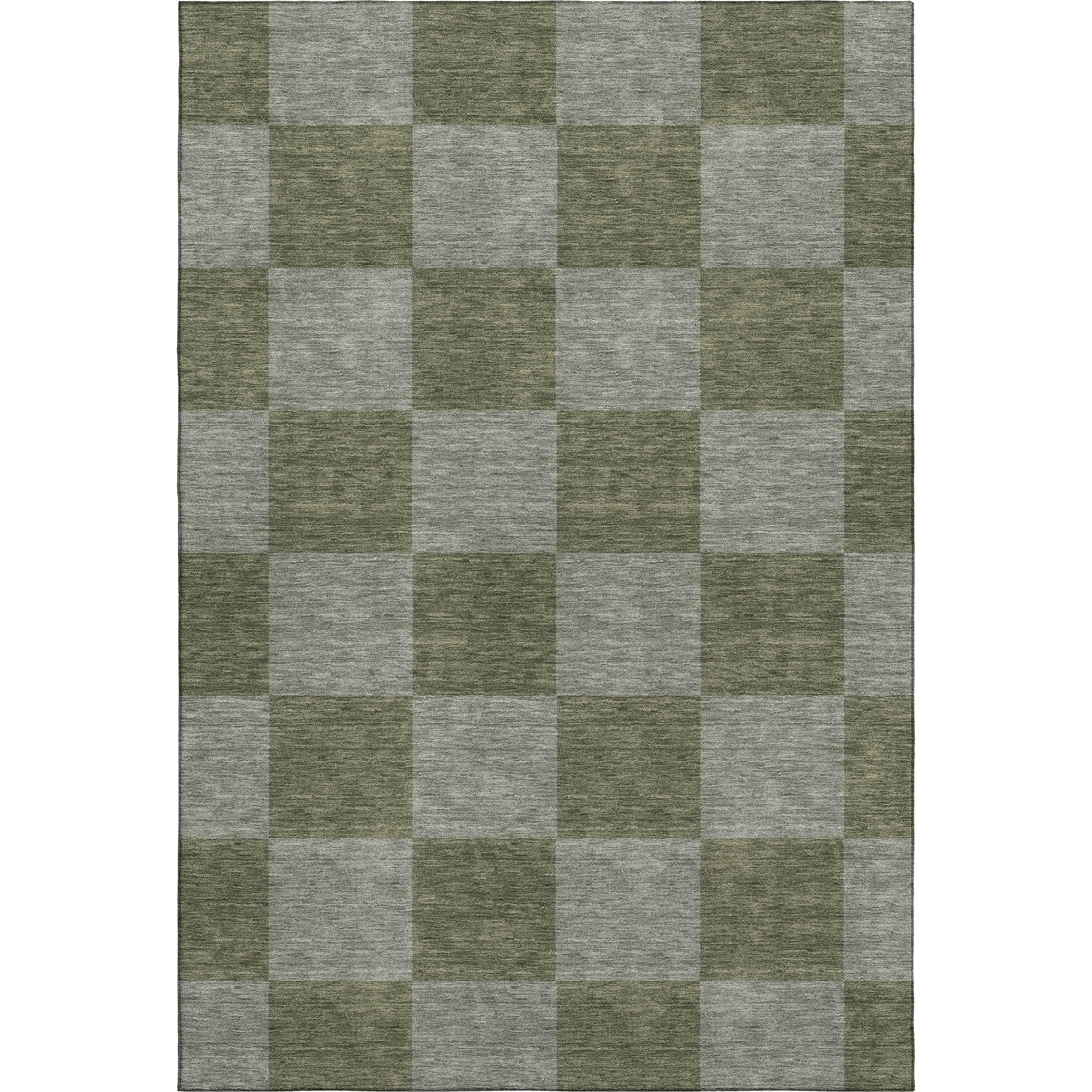 Budapest Machine Washable Transitional Olive Green Rug 3' x 5' #shape_Rectangle