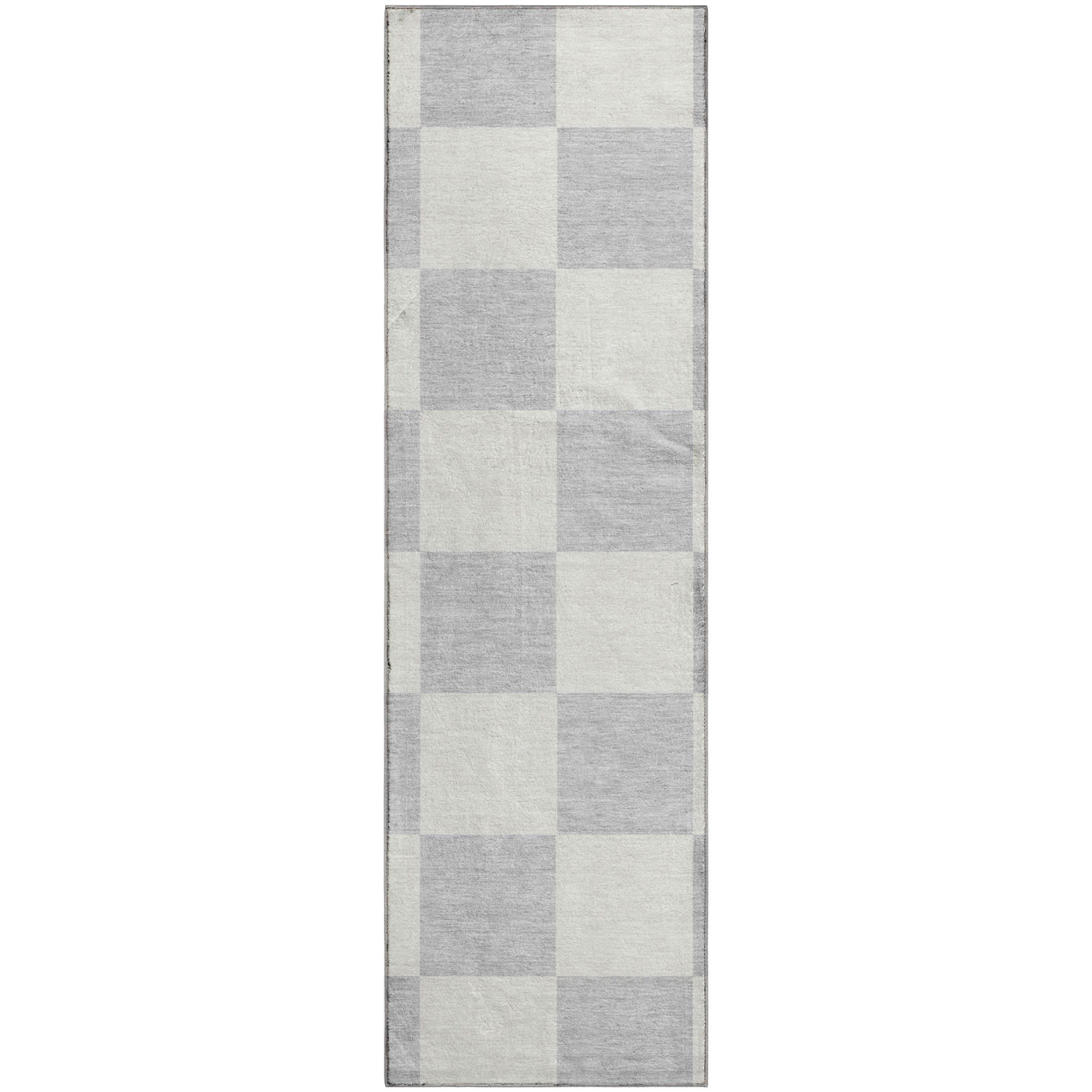Budapest Machine Washable Transitional Silver Gray Rug 2'3" x 7'6" #shape_Runner