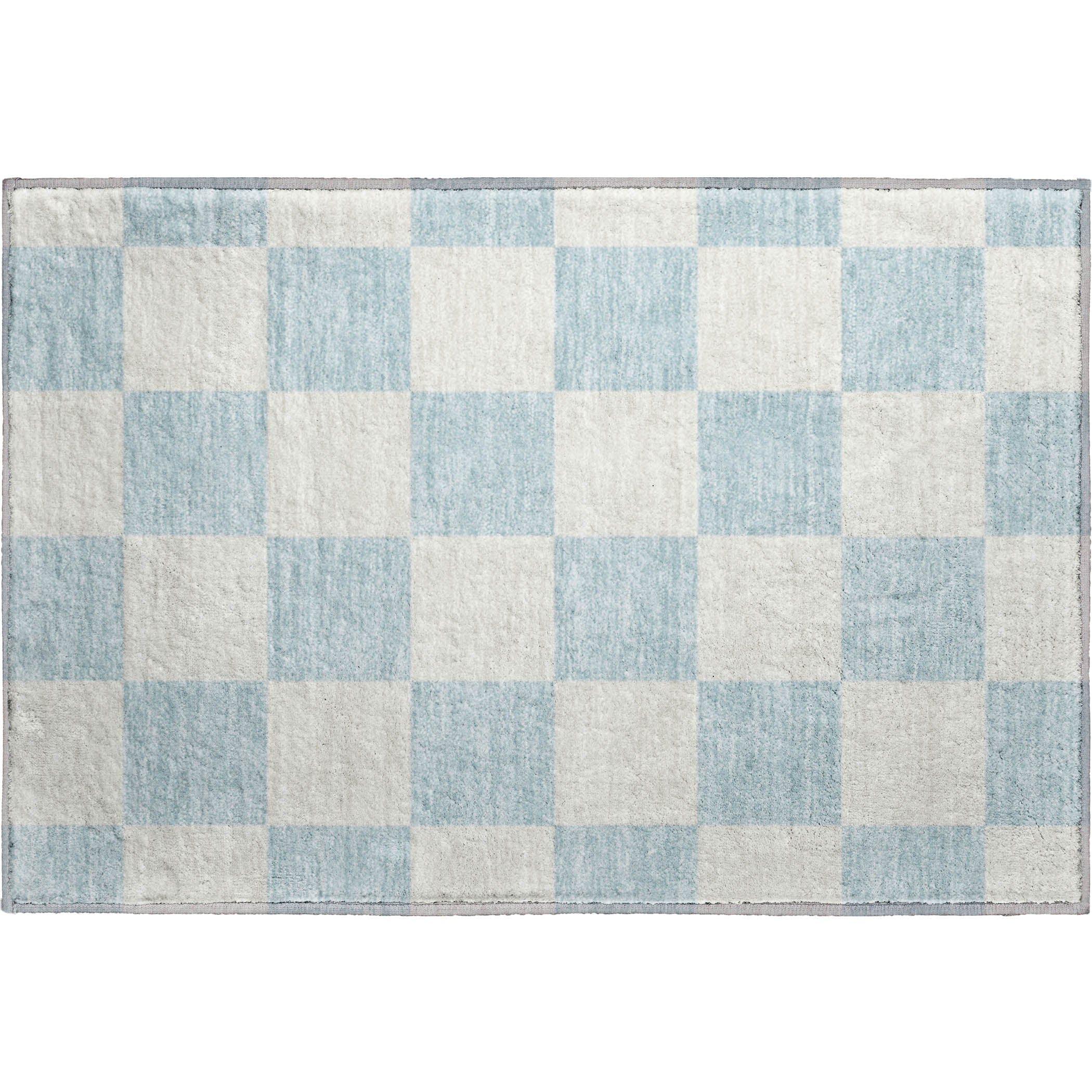 Budapest Machine Washable Transitional Sky Blue Rug 1'8" x 2'6" #shape_Rectangle