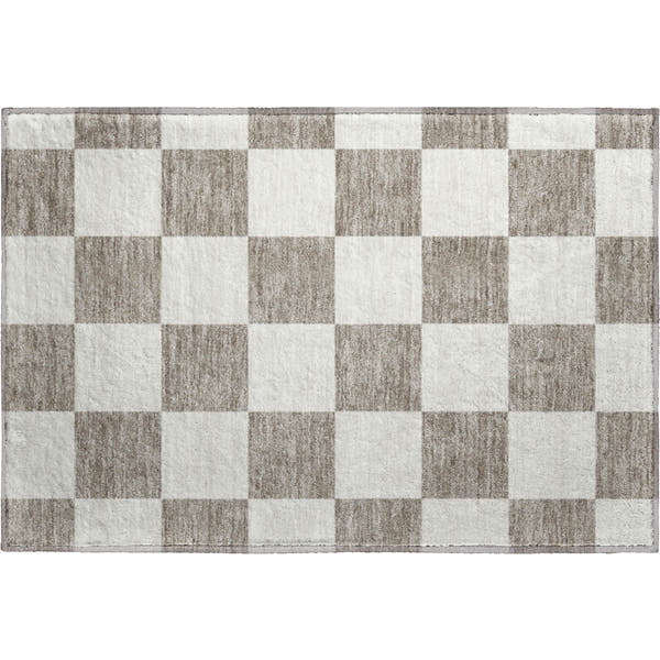 Budapest Machine Washable Transitional Taupe Brown Rug 1'8" x 2'6"