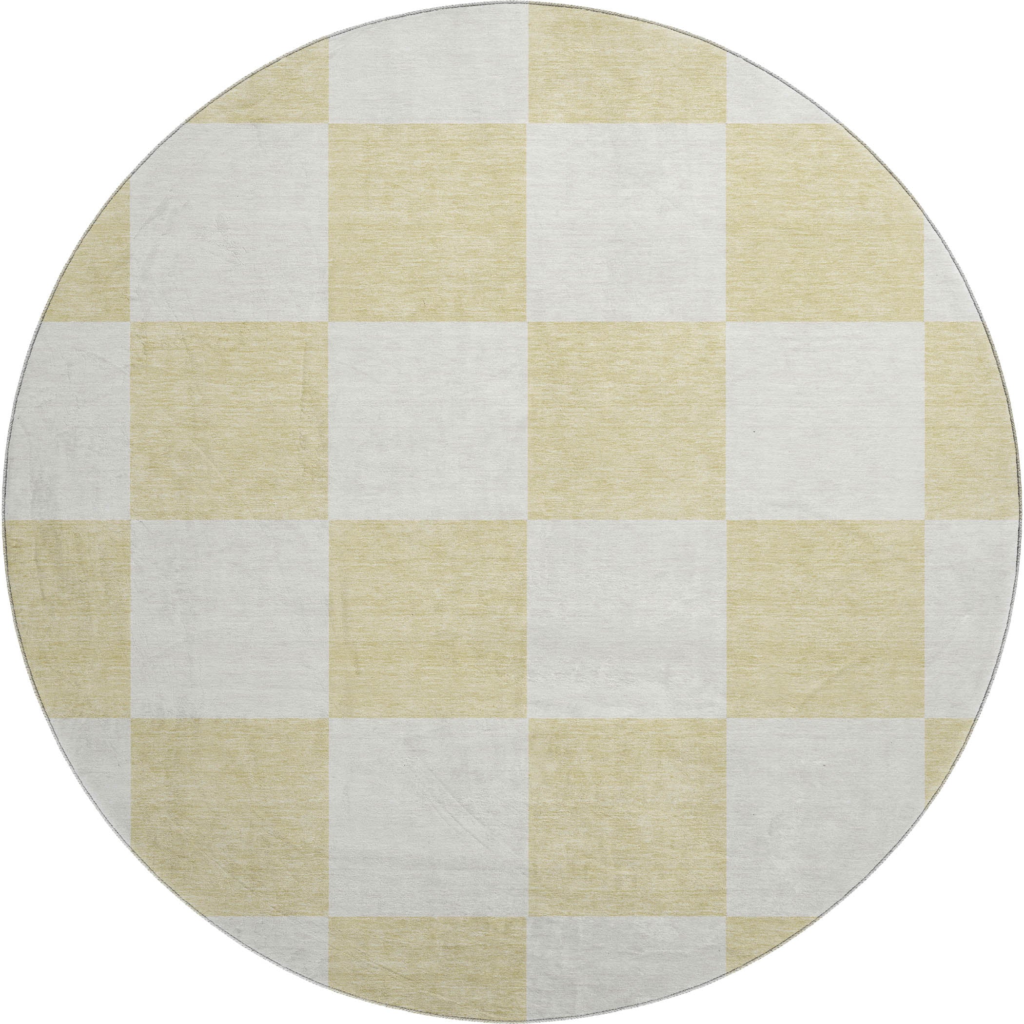 Budapest Machine Washable Transitional Wheat Gold Rug 8' x 8' #shape_Round