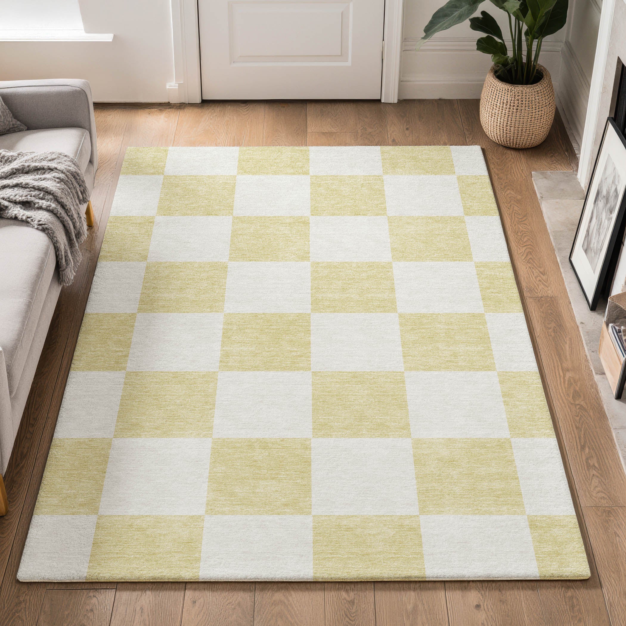 Budapest Machine Washable Transitional Wheat Gold Rug 3' x 5' #shape_Rectangle