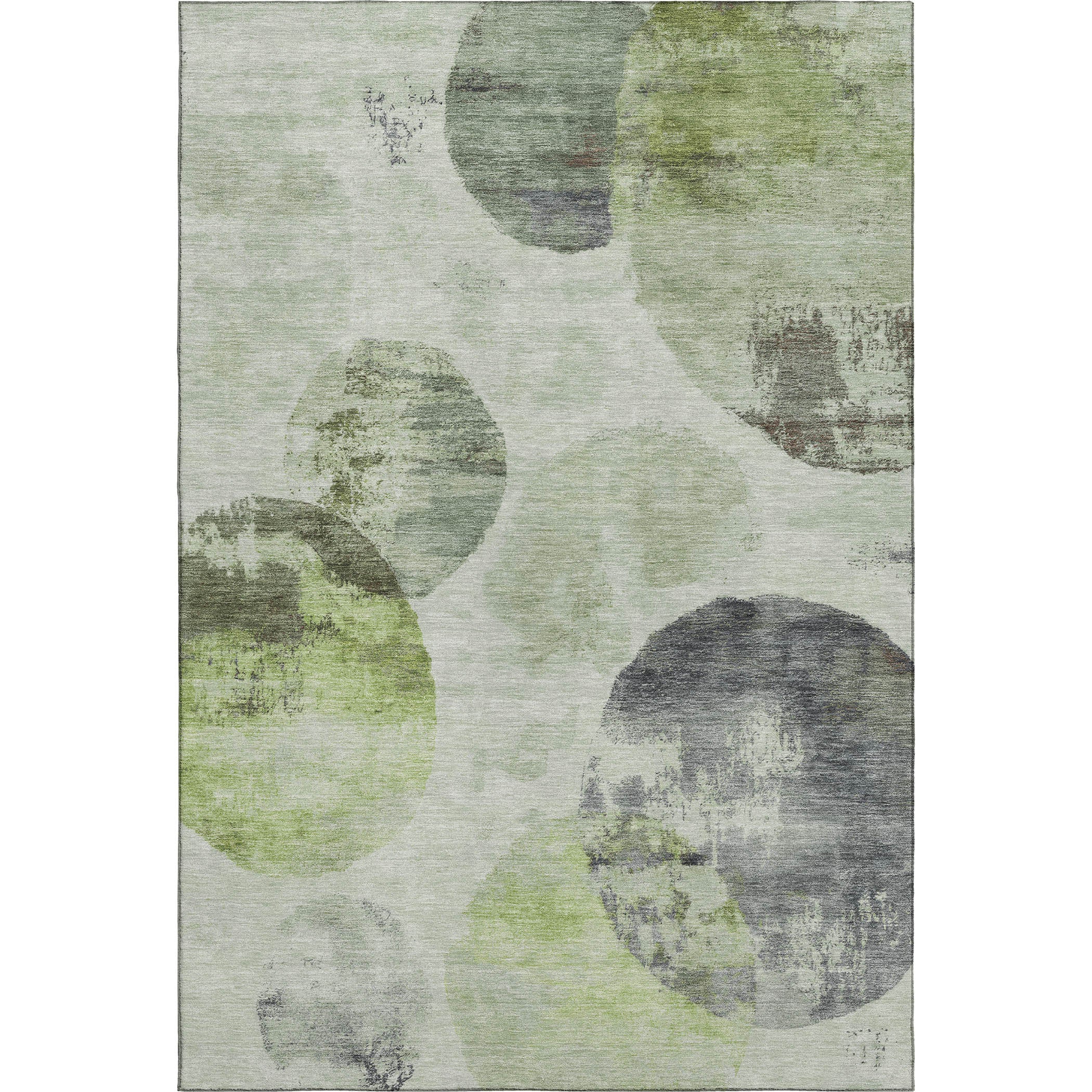 Budapest Machine Washable Contemporary Aloe Green Rug 3' x 5' #shape_Rectangle