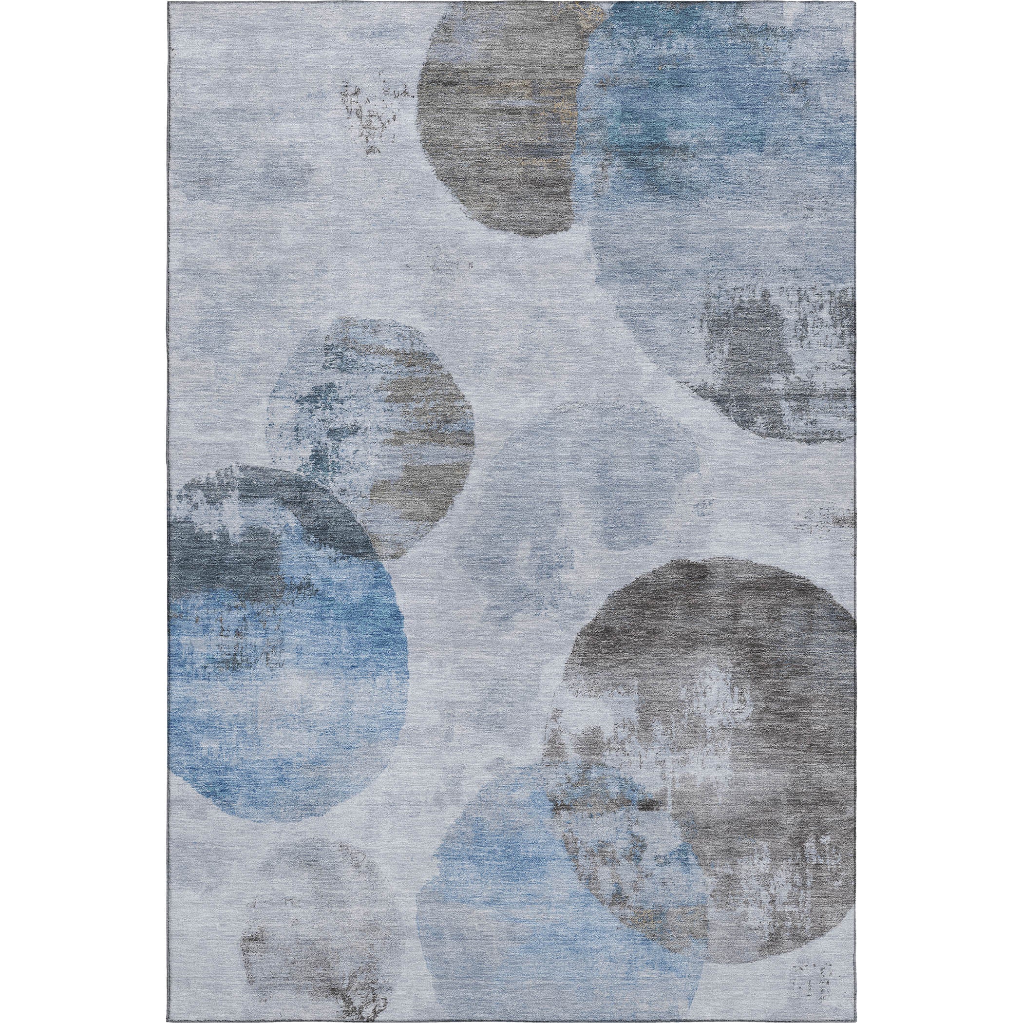 Budapest Machine Washable Contemporary Denim Blue Rug 3' x 5' #shape_Rectangle
