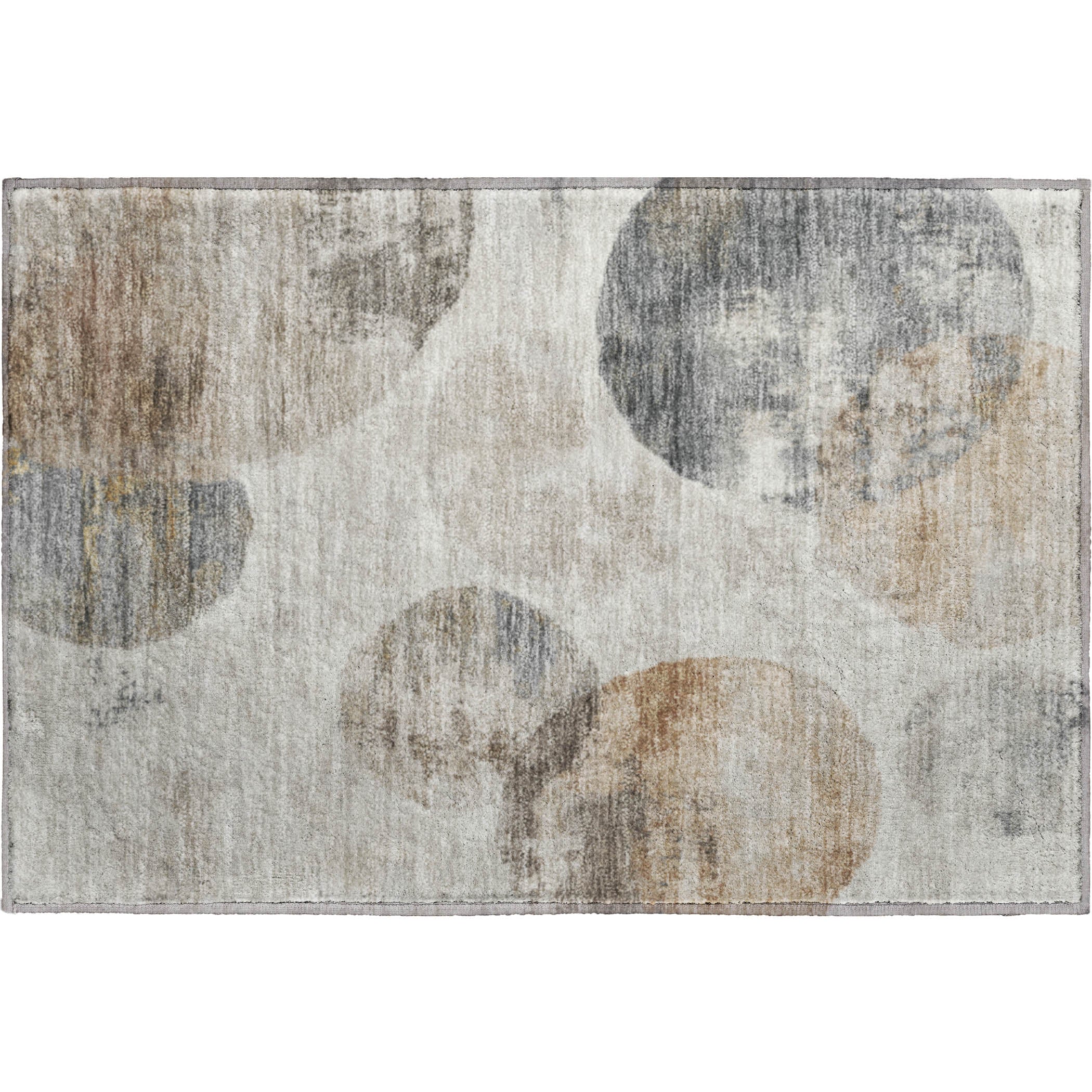 Budapest Machine Washable Contemporary Taupe Brown Rug 1'8" x 2'6" #shape_Rectangle