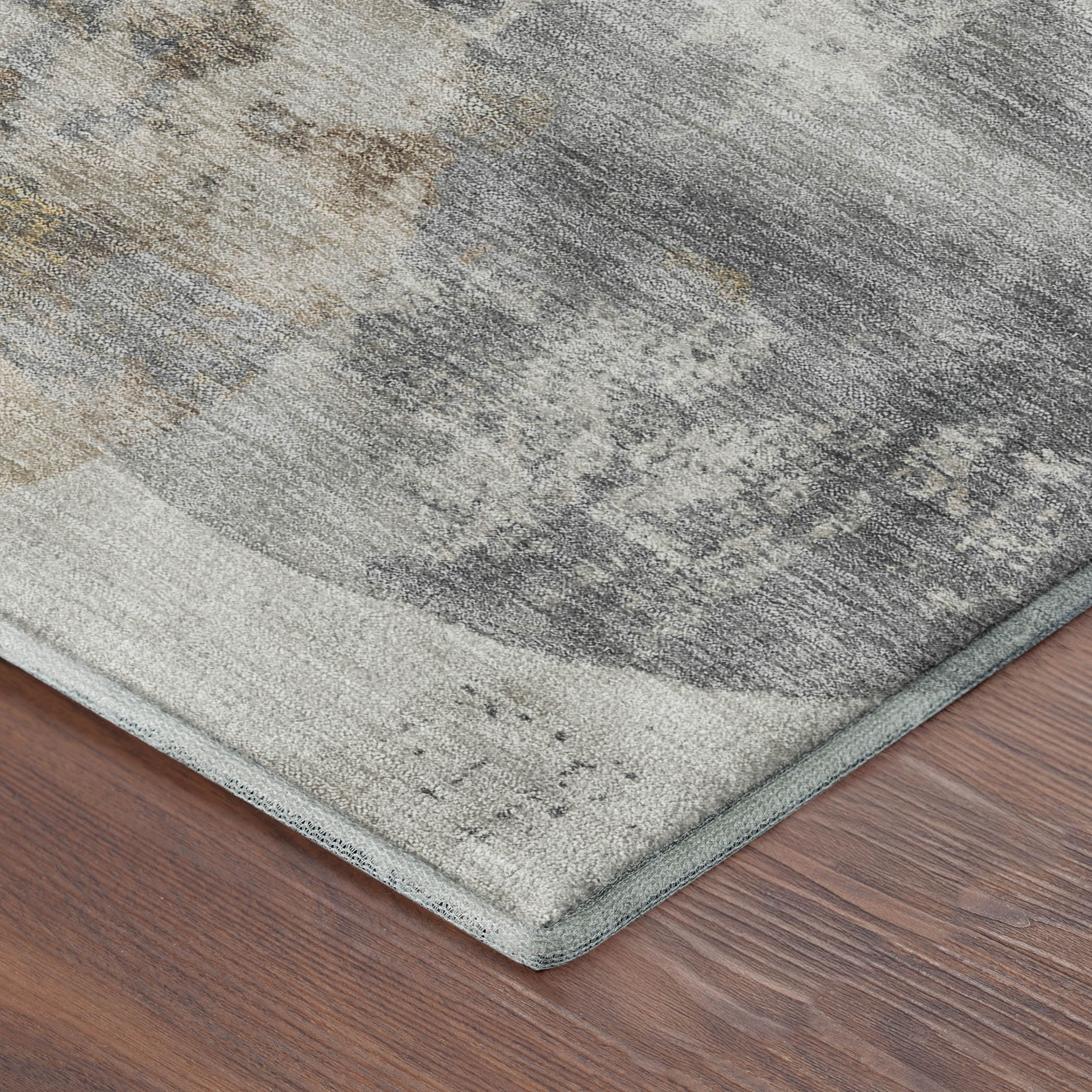 Budapest Machine Washable Contemporary Taupe Brown Rug 1'8" x 2'6" #shape_Rectangle