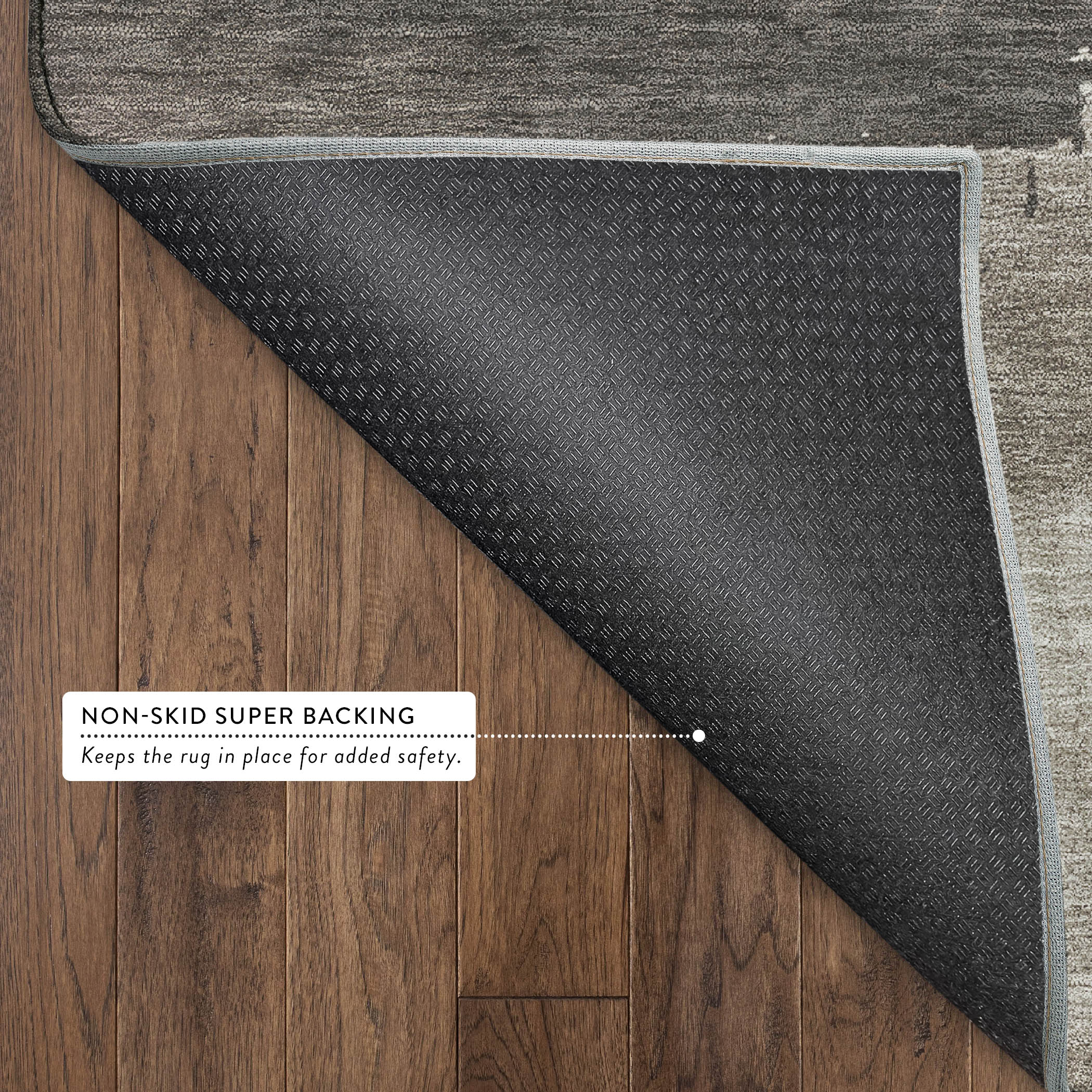 Mdina Machine Washable Contemporary Brown Rug 1'8" x 2'6" #shape_Rectangle