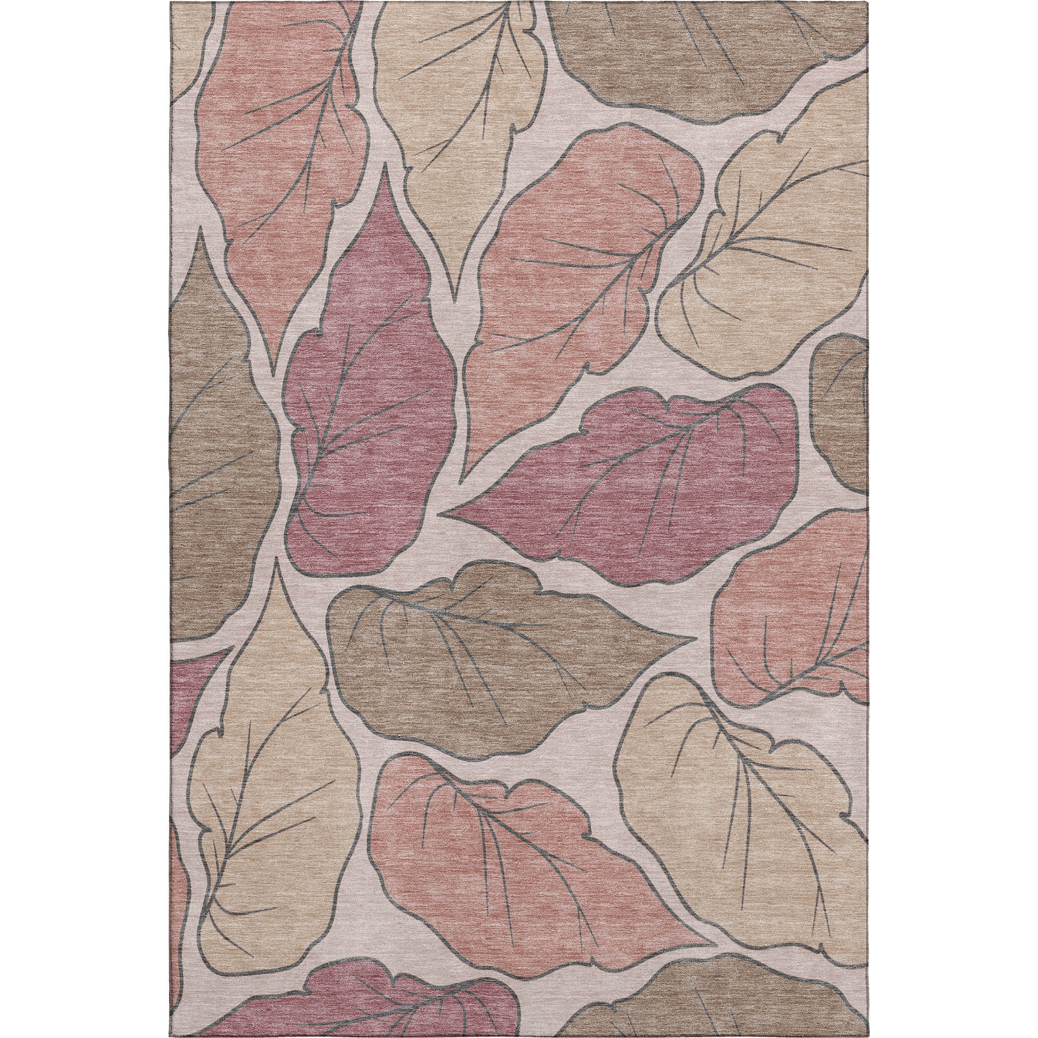 Porto Machine Washable Transitional Blush Pink Rug 3' x 5' #shape_Rectangle