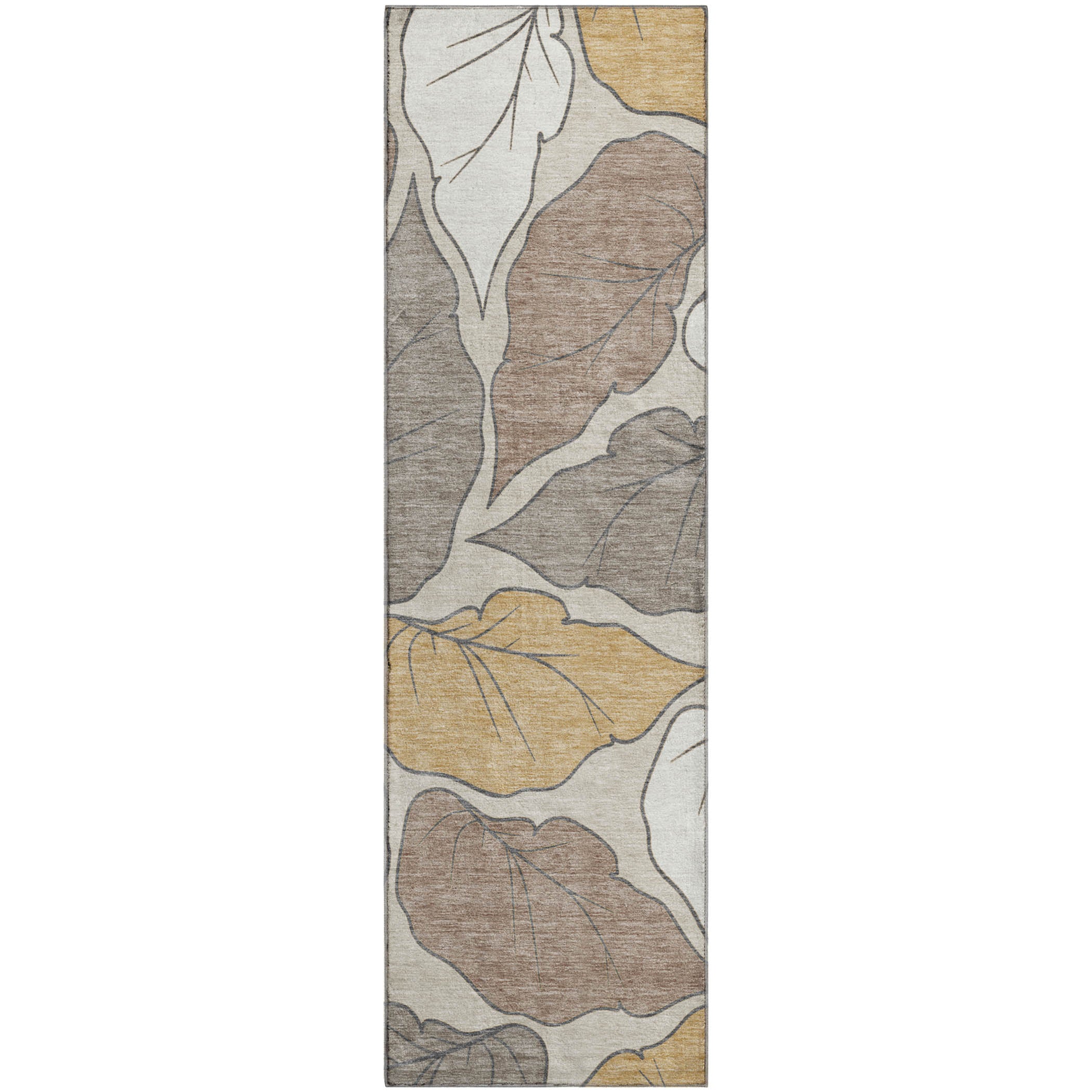 Porto Machine Washable Transitional Linen Ivory Rug 2'3" x 7'6" #shape_Runner