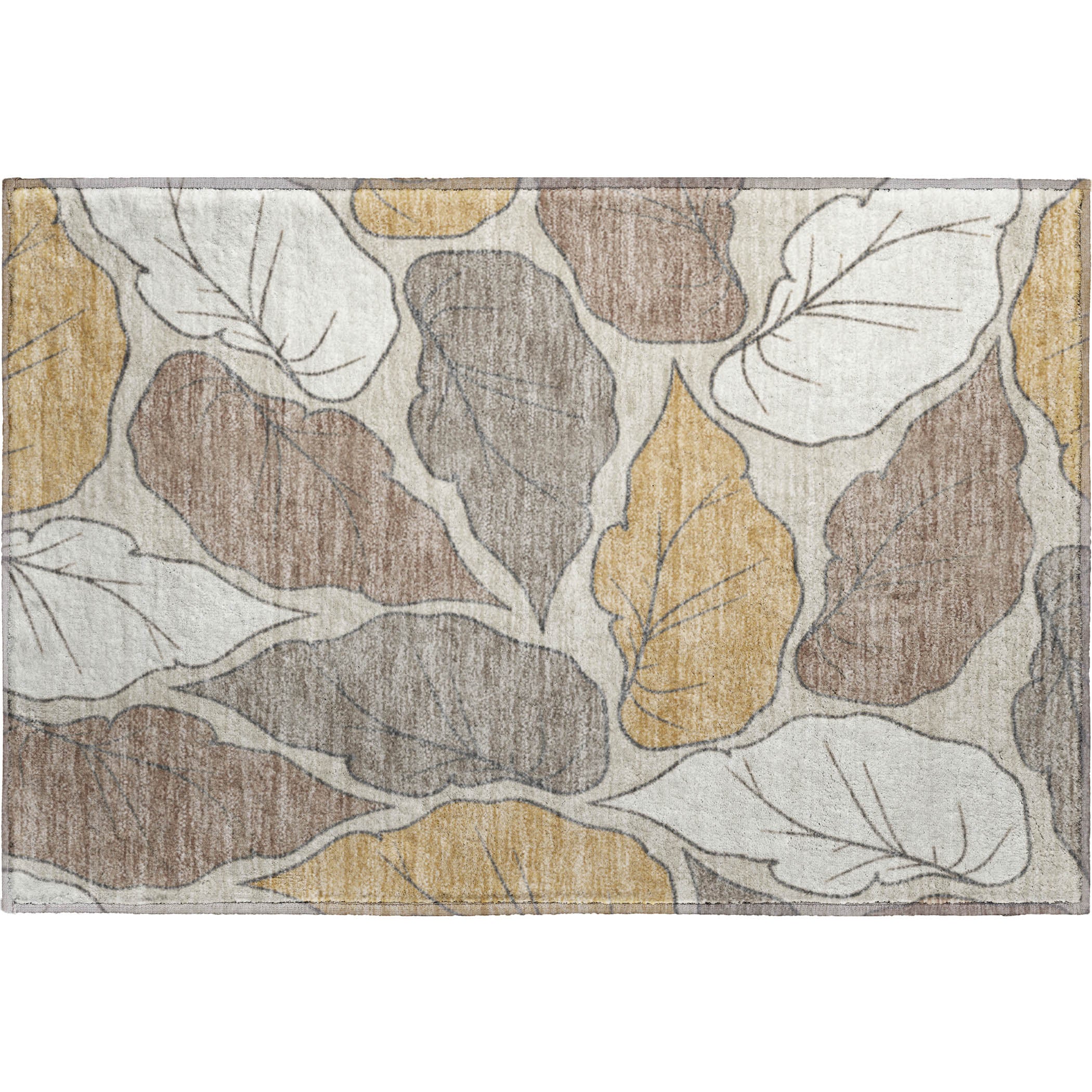 Porto Machine Washable Transitional Linen Ivory Rug 1'8" x 2'6" #shape_Rectangle