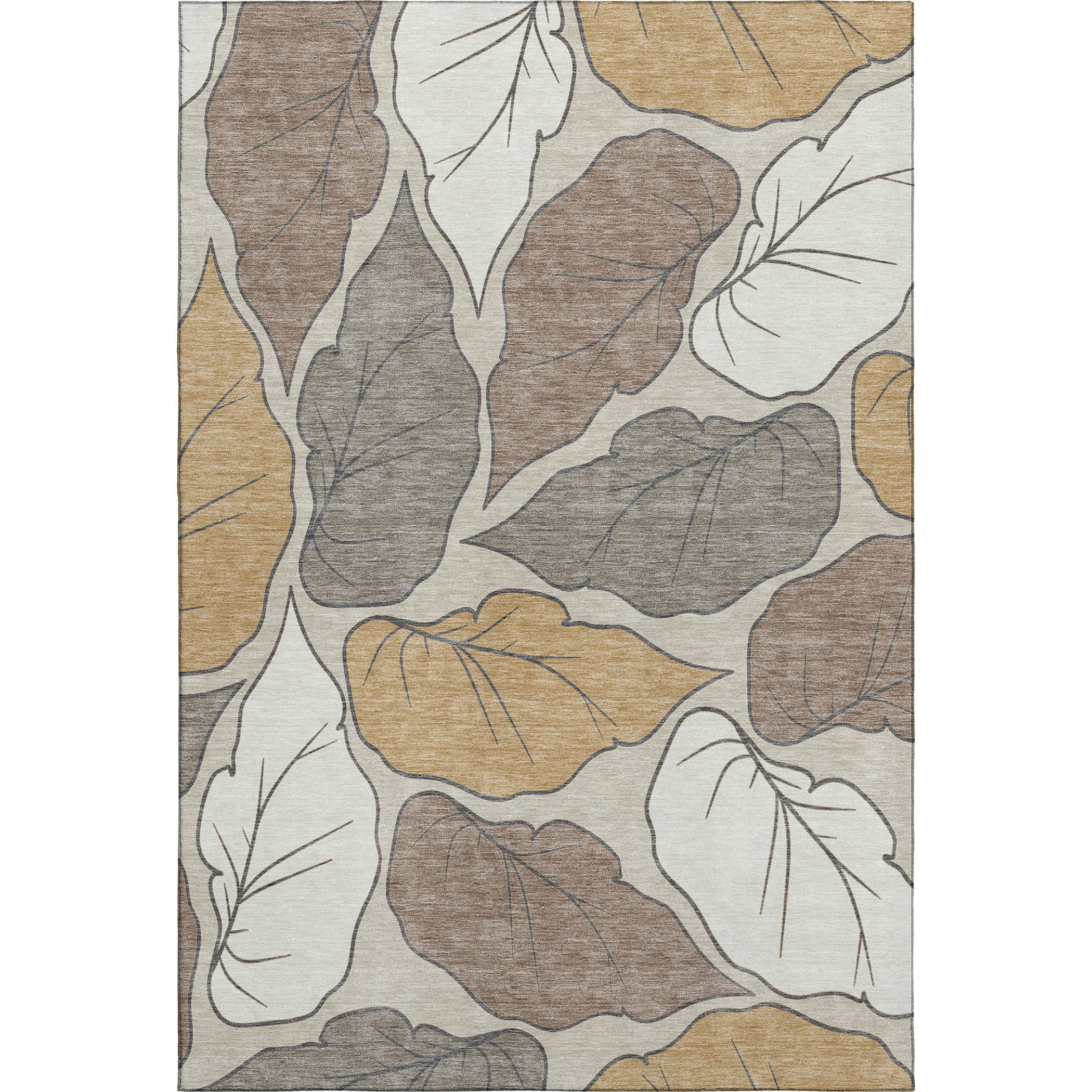 Porto Machine Washable Transitional Linen Ivory Rug 3' x 5' #shape_Rectangle