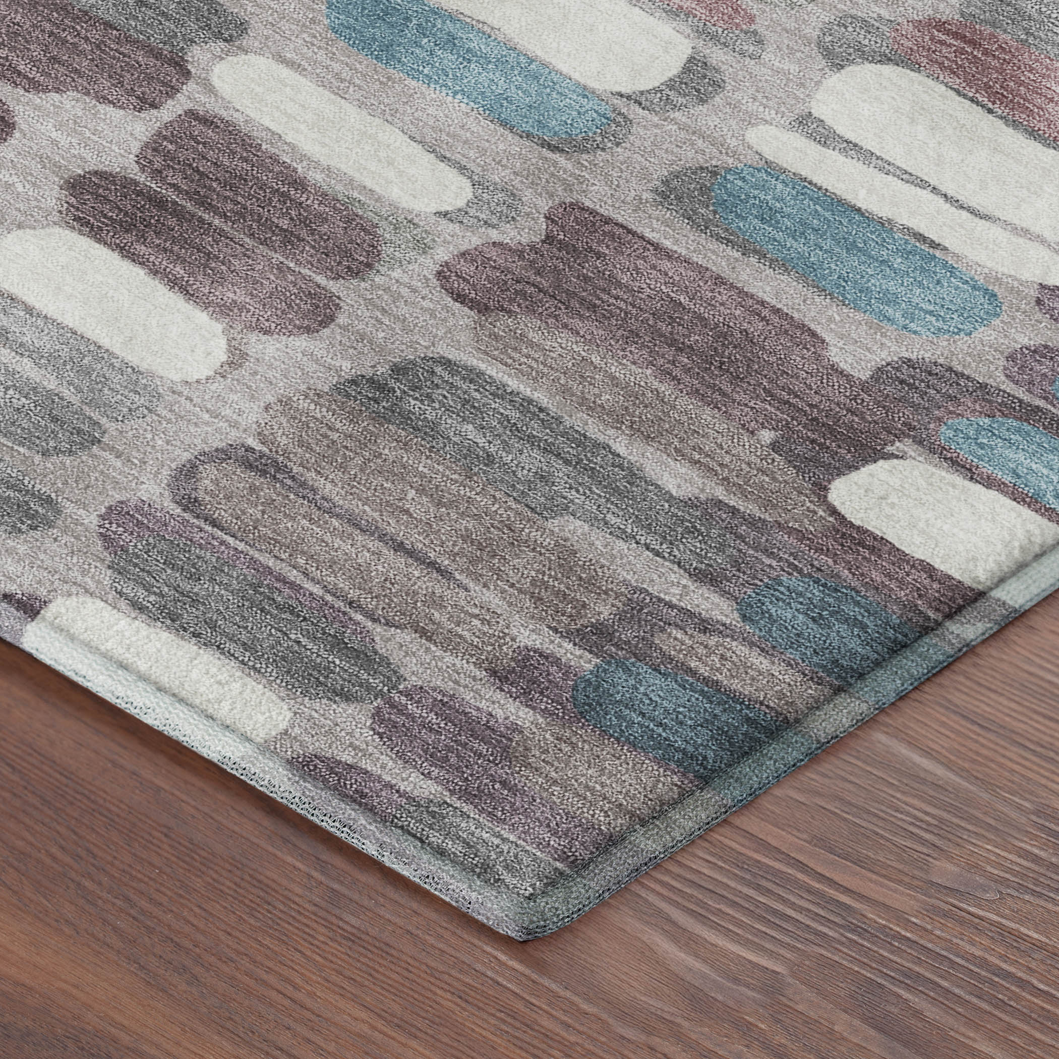 Siena Machine Washable Transitional Blush Pink Rug 1'8" x 2'6" #shape_Rectangle