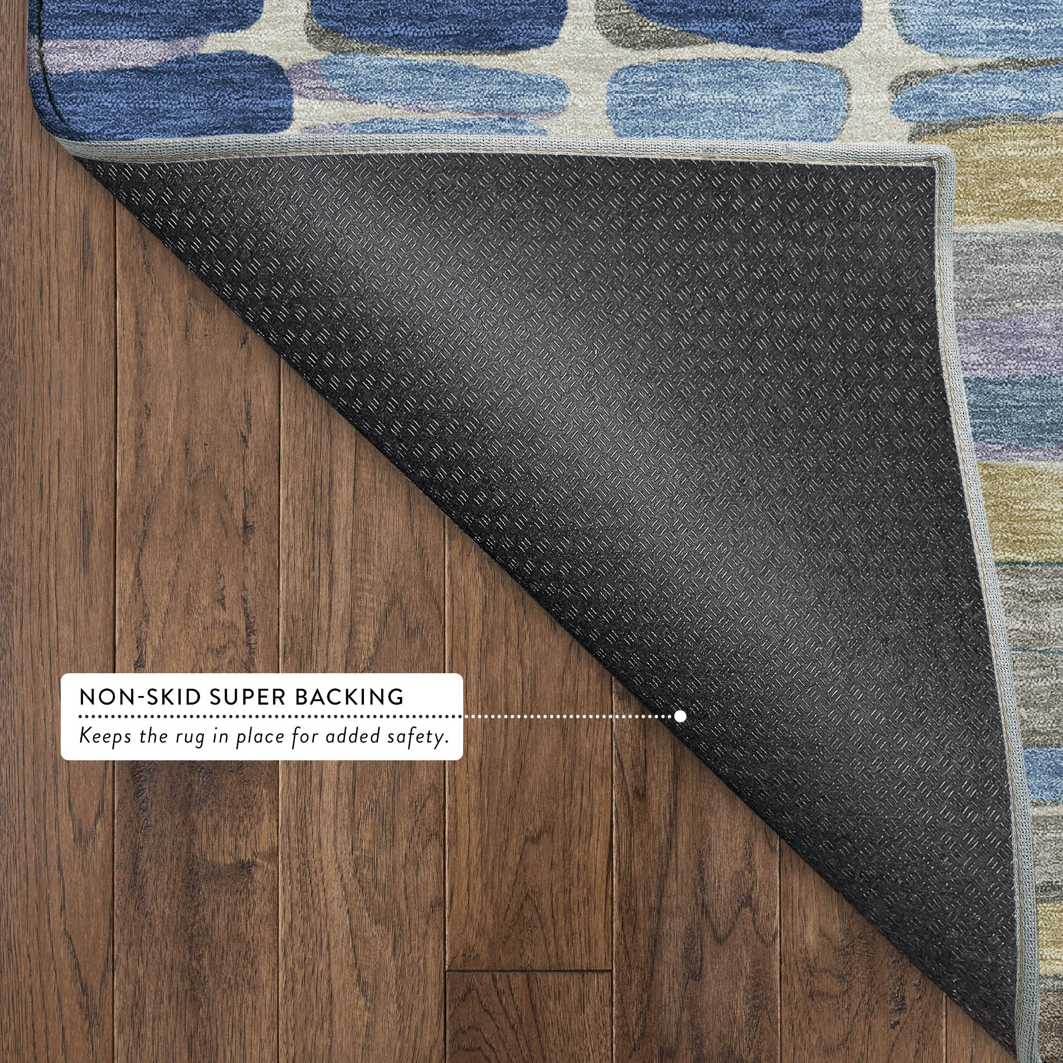Siena Machine Washable Transitional Denim Blue Rug 1'8" x 2'6" #shape_Rectangle