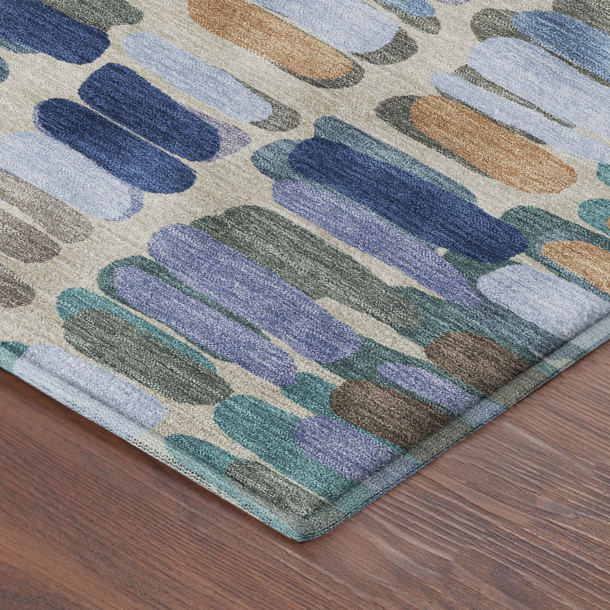 Siena Machine Washable Transitional Denim Blue Rug 1'8" x 2'6" #shape_Rectangle
