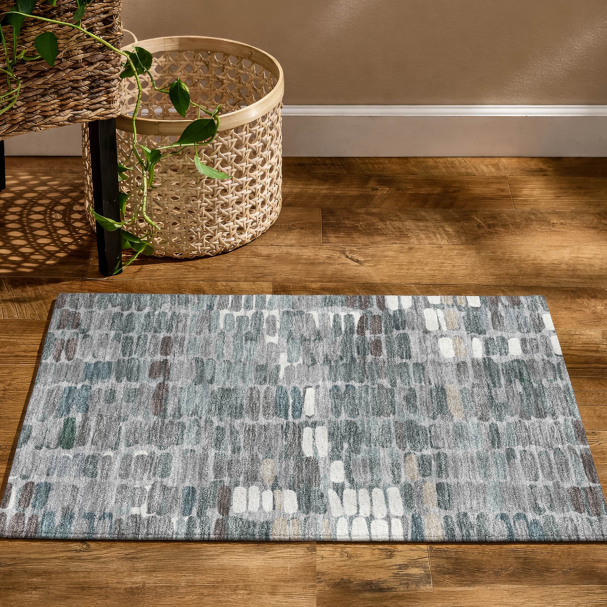 Siena Machine Washable Transitional Gray Rug 1'8" x 2'6" #shape_Rectangle