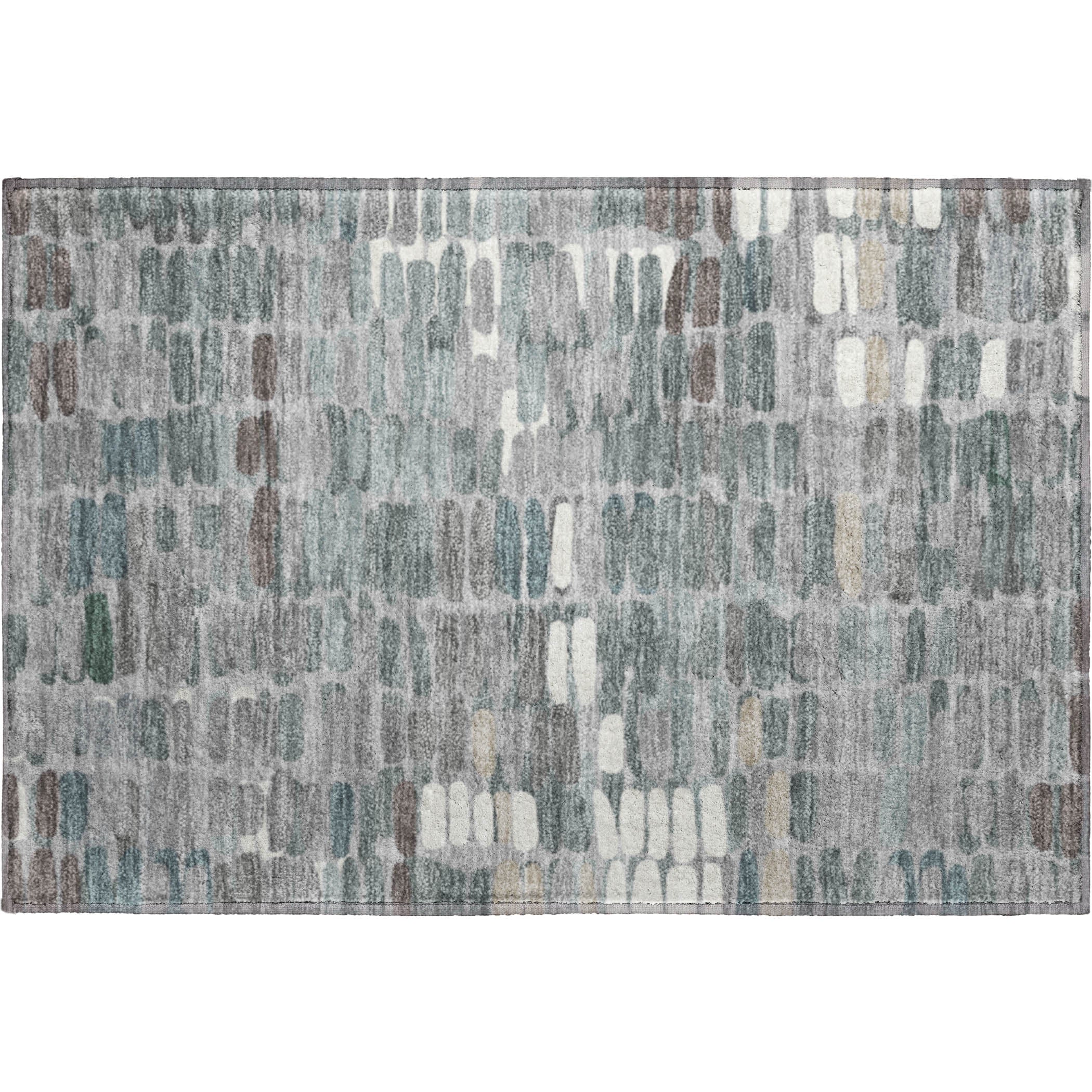Siena Machine Washable Transitional Gray Rug 1'8" x 2'6" #shape_Rectangle