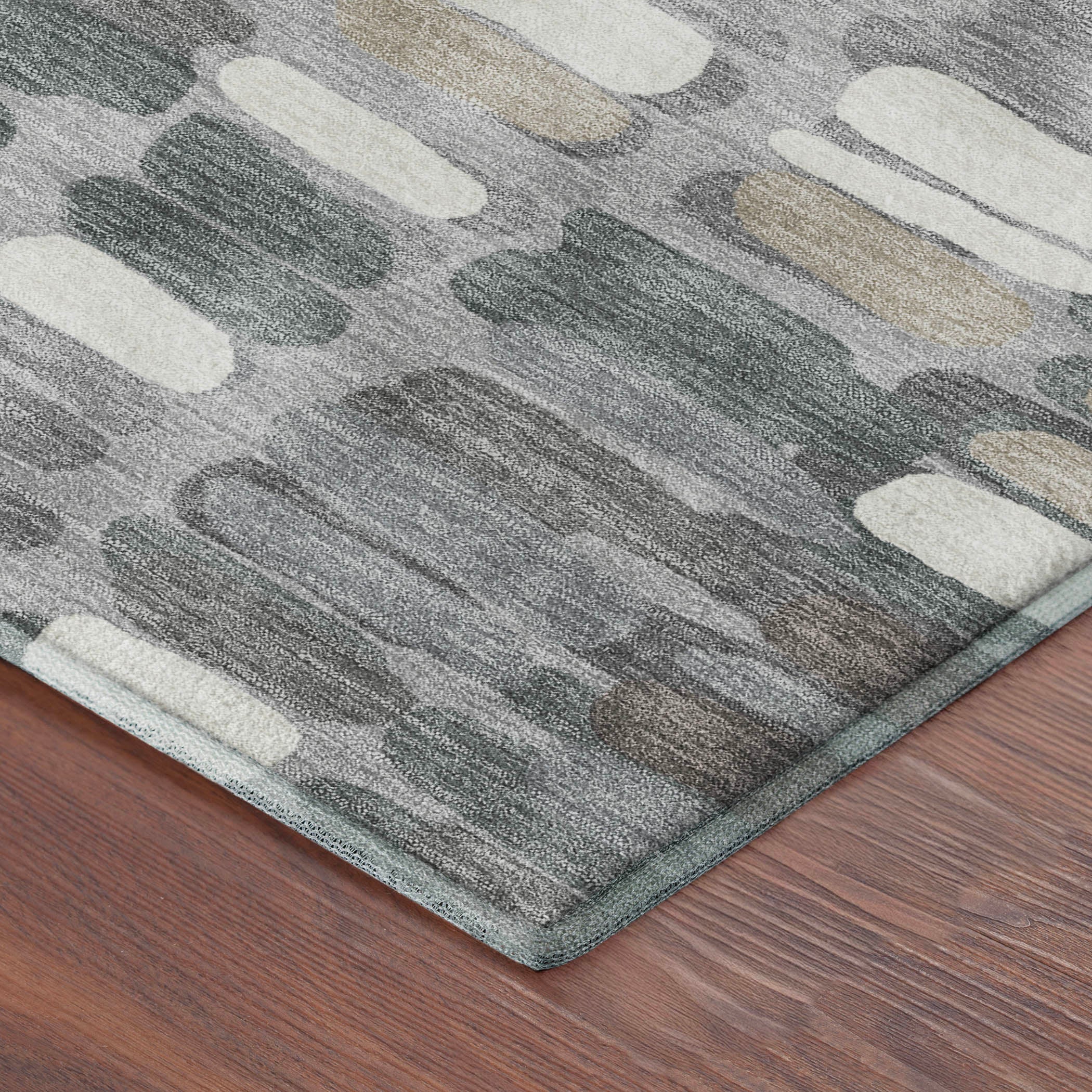 Siena Machine Washable Transitional Gray Rug 1'8" x 2'6" #shape_Rectangle
