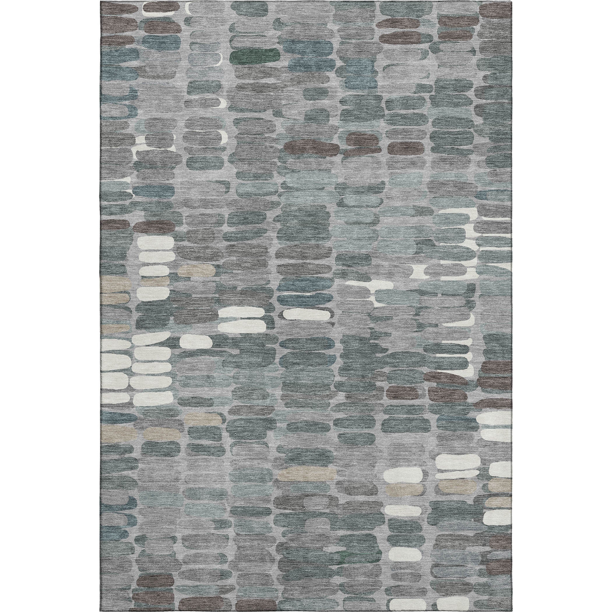 Siena Machine Washable Transitional Gray Rug 3' x 5' #shape_Rectangle
