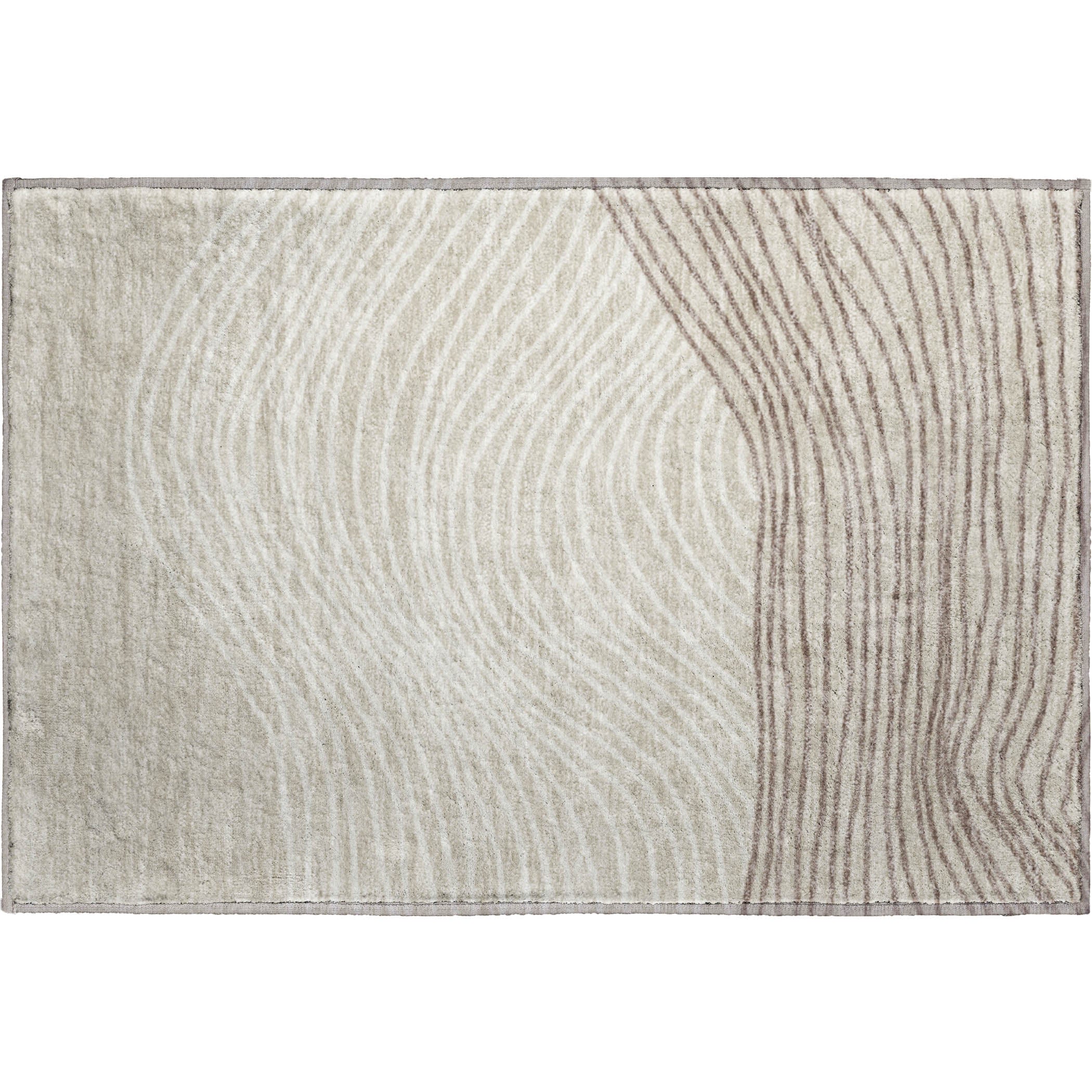 Bern Machine Washable Transitional Beige Brown Rug 1'8" x 2'6" #shape_Rectangle