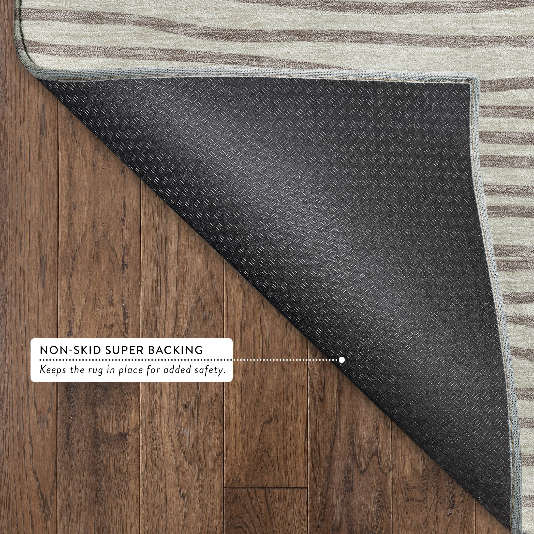 Bern Machine Washable Transitional Beige Brown Rug 1'8" x 2'6" #shape_Rectangle
